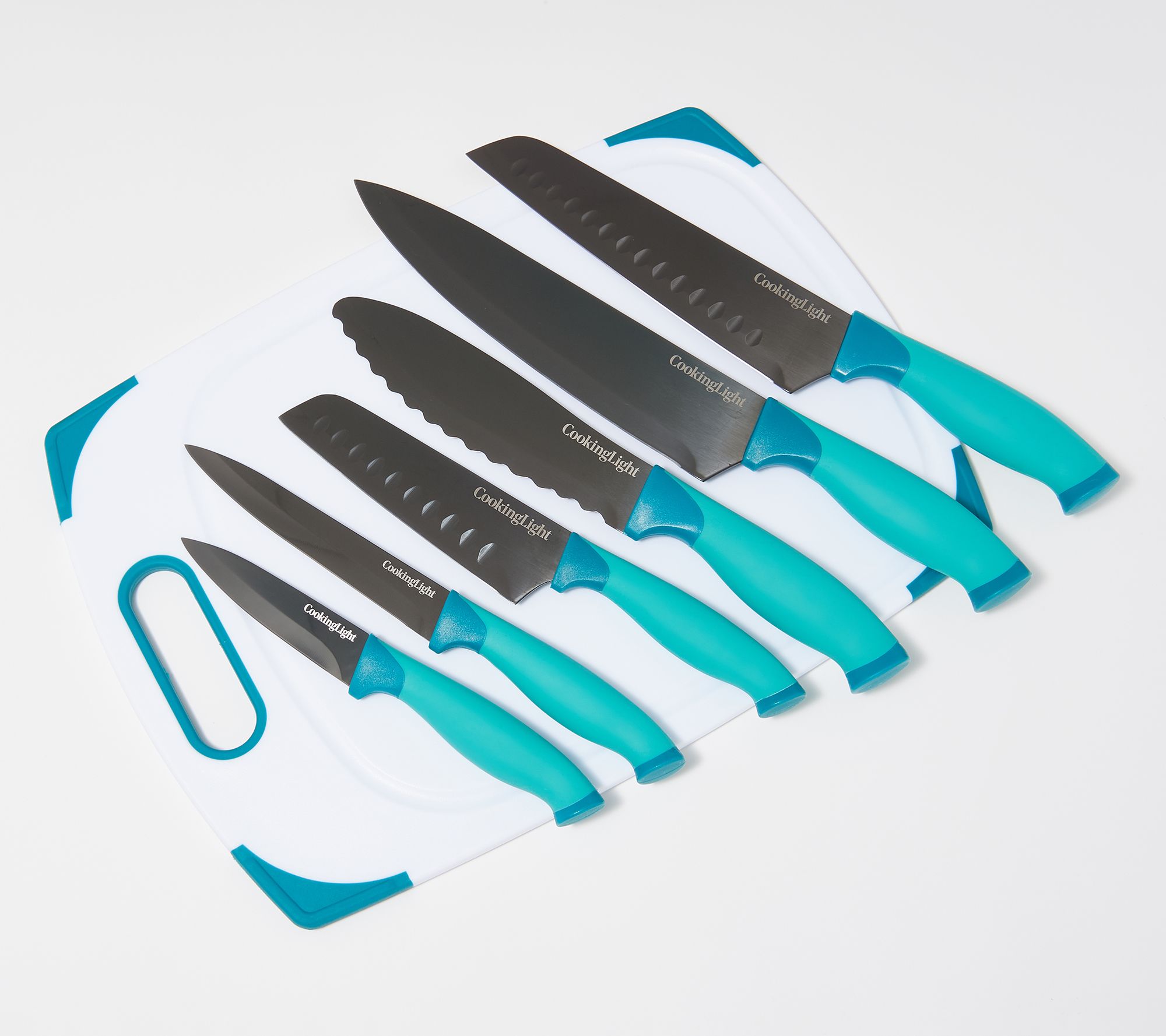 Cooking Light 7 Piece KNIFE Set with 3x 11 x 14 Cutting Board