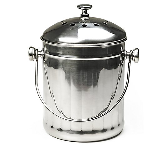RSVP Half Gallon Stainless Steel Compost Pail
