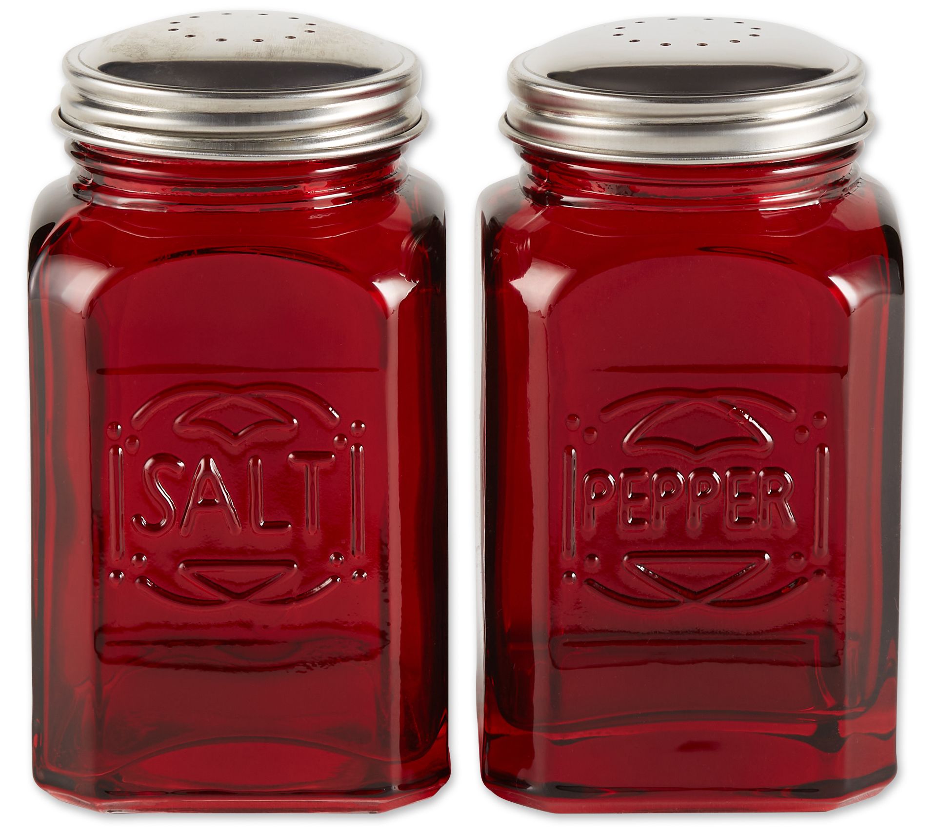 RSVP Retro Glass Salt & Pepper Shaker Set