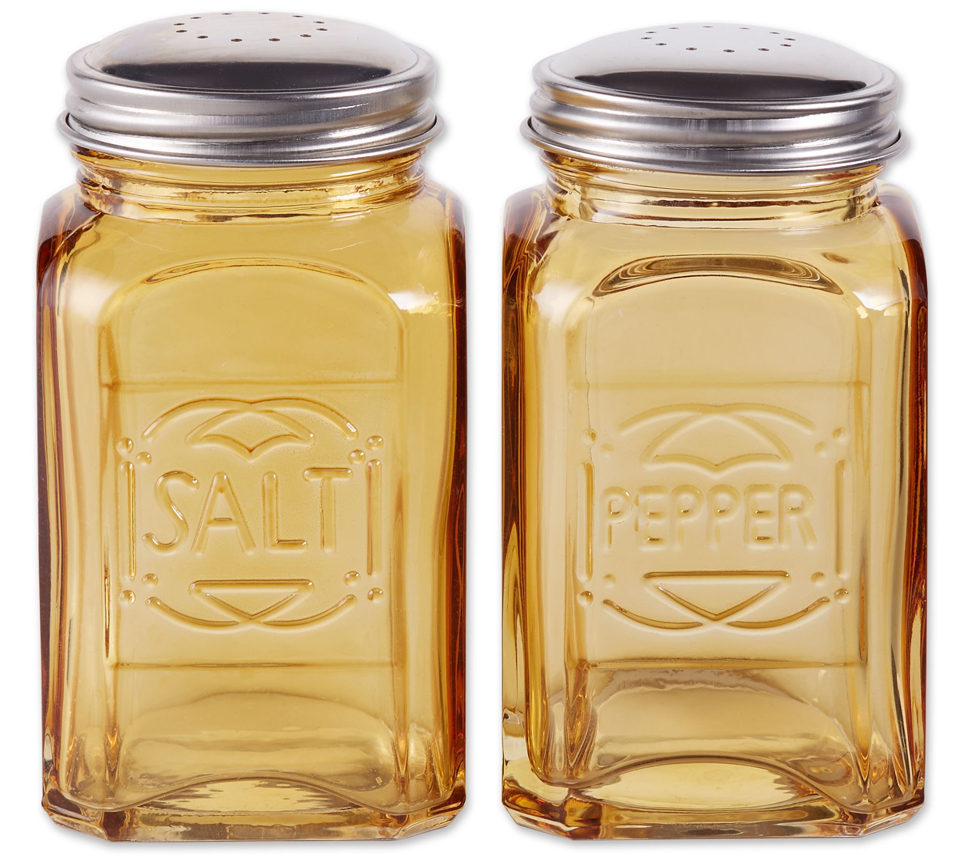 RSVP Retro Glass Salt & Pepper Shaker Set