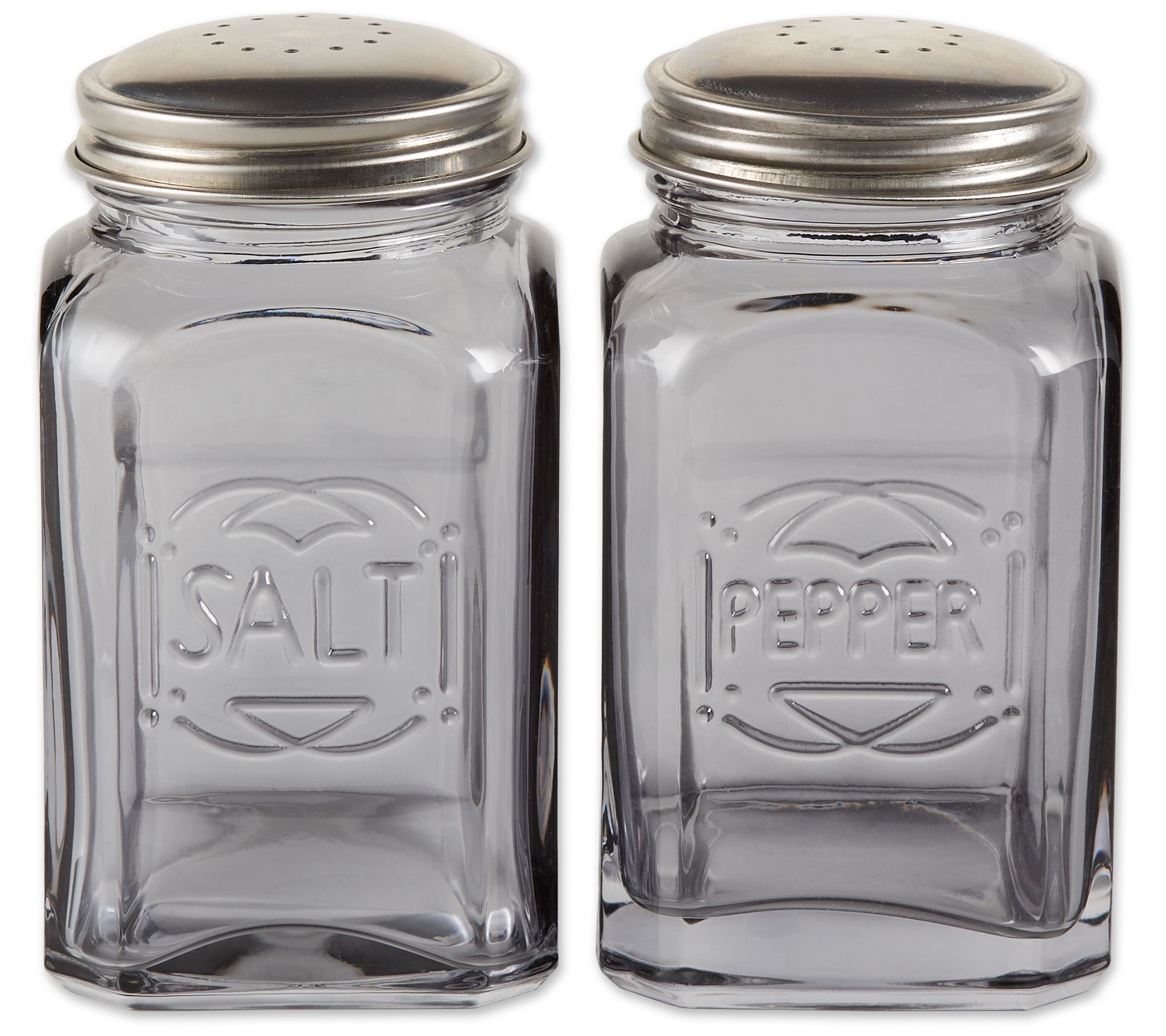 RSVP Retro Glass Salt & Pepper Shaker Set