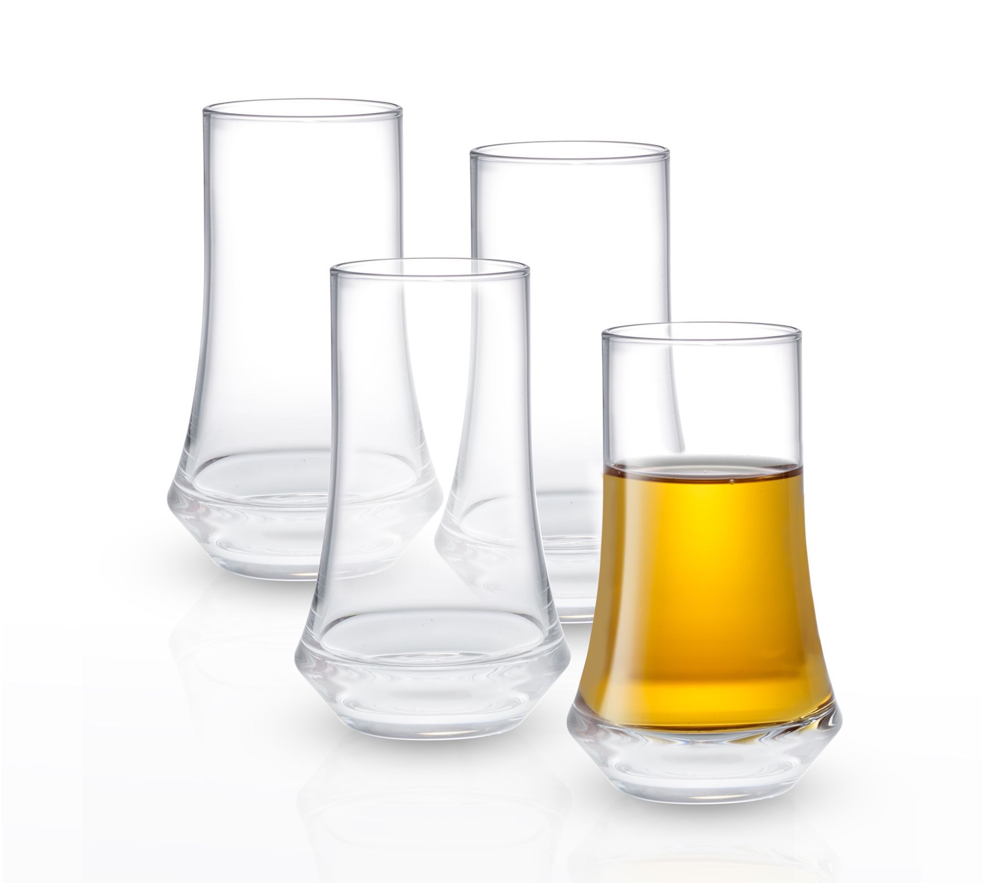 JoyJolt Set of (4) 8oz Carre Square Heavy Base Martini Glasses ,Clear