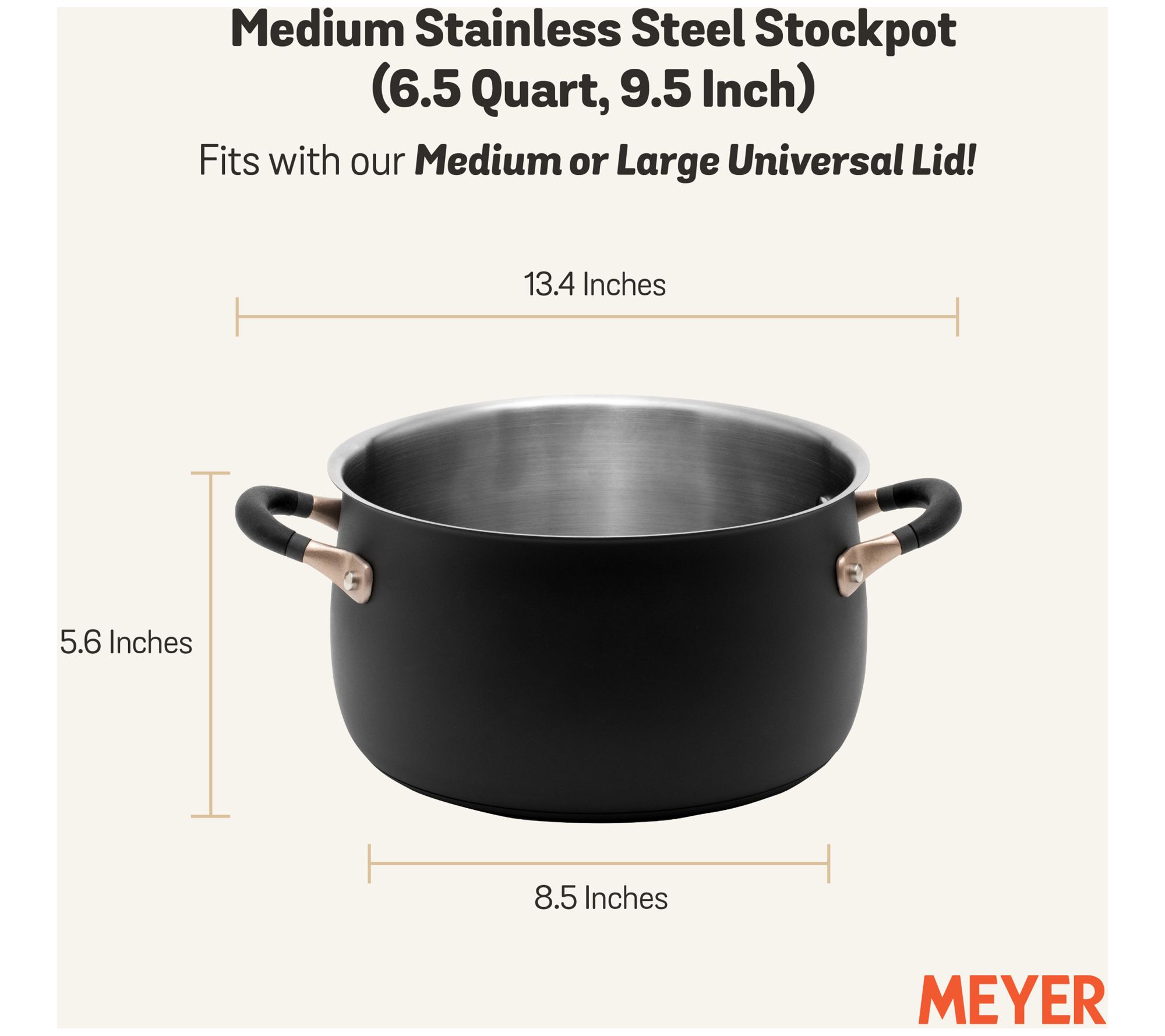 Meyer Accent Series Stainless Steel Steamer Insert, 5-Quart