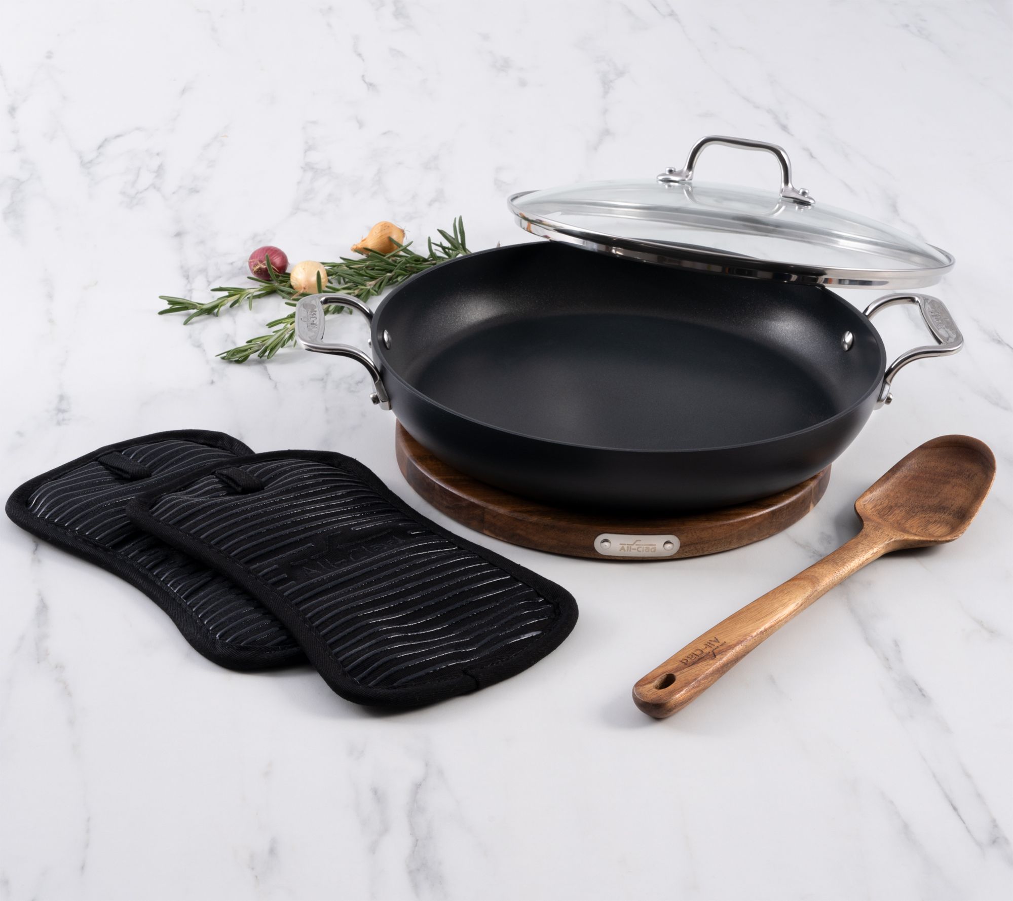 All-Clad Tri-Ply Stainless Steel 8 and 12 Fry Pan Set on QVC 