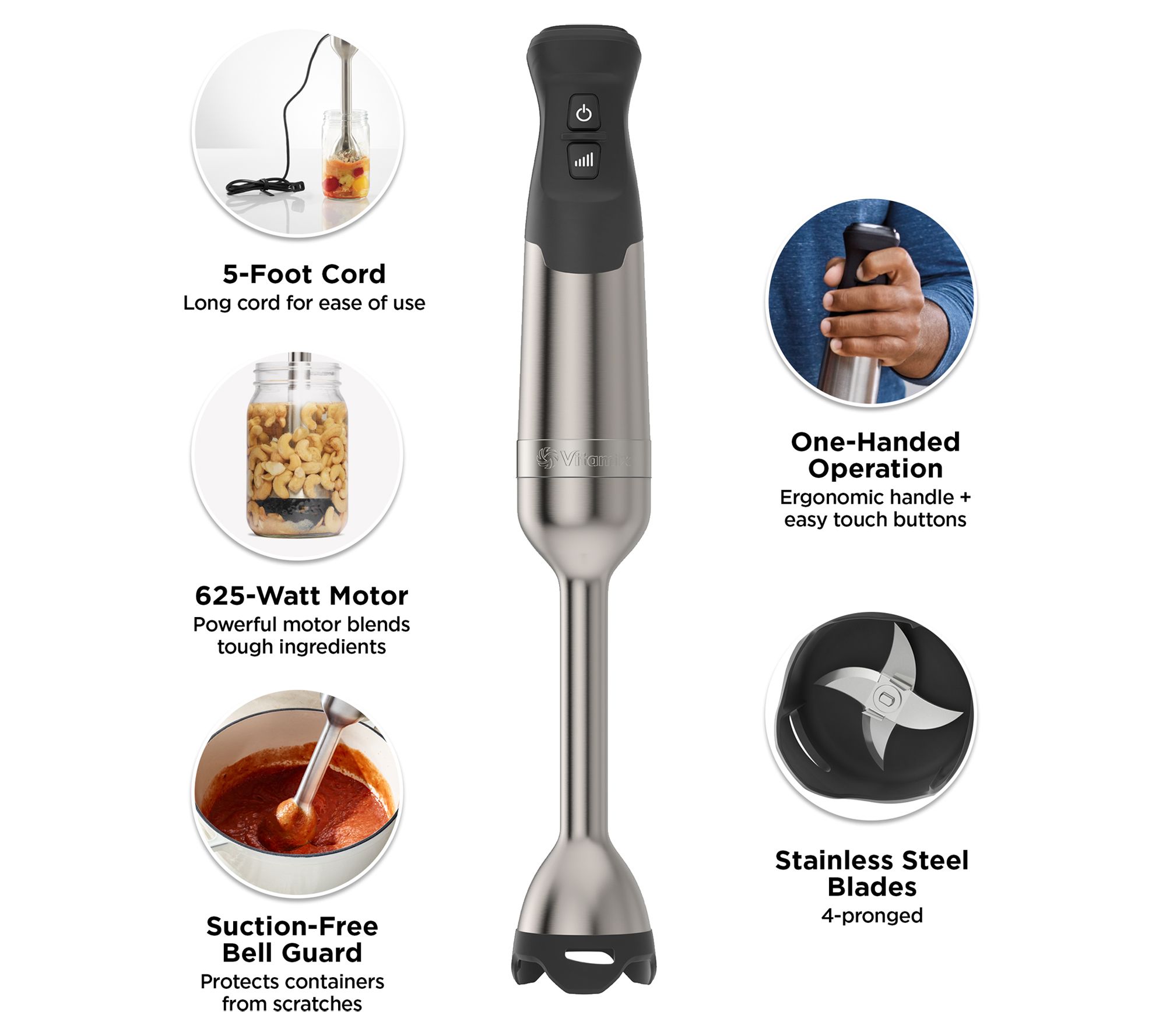 Vitamix 5Speed Immersion Blender w/ Attachments