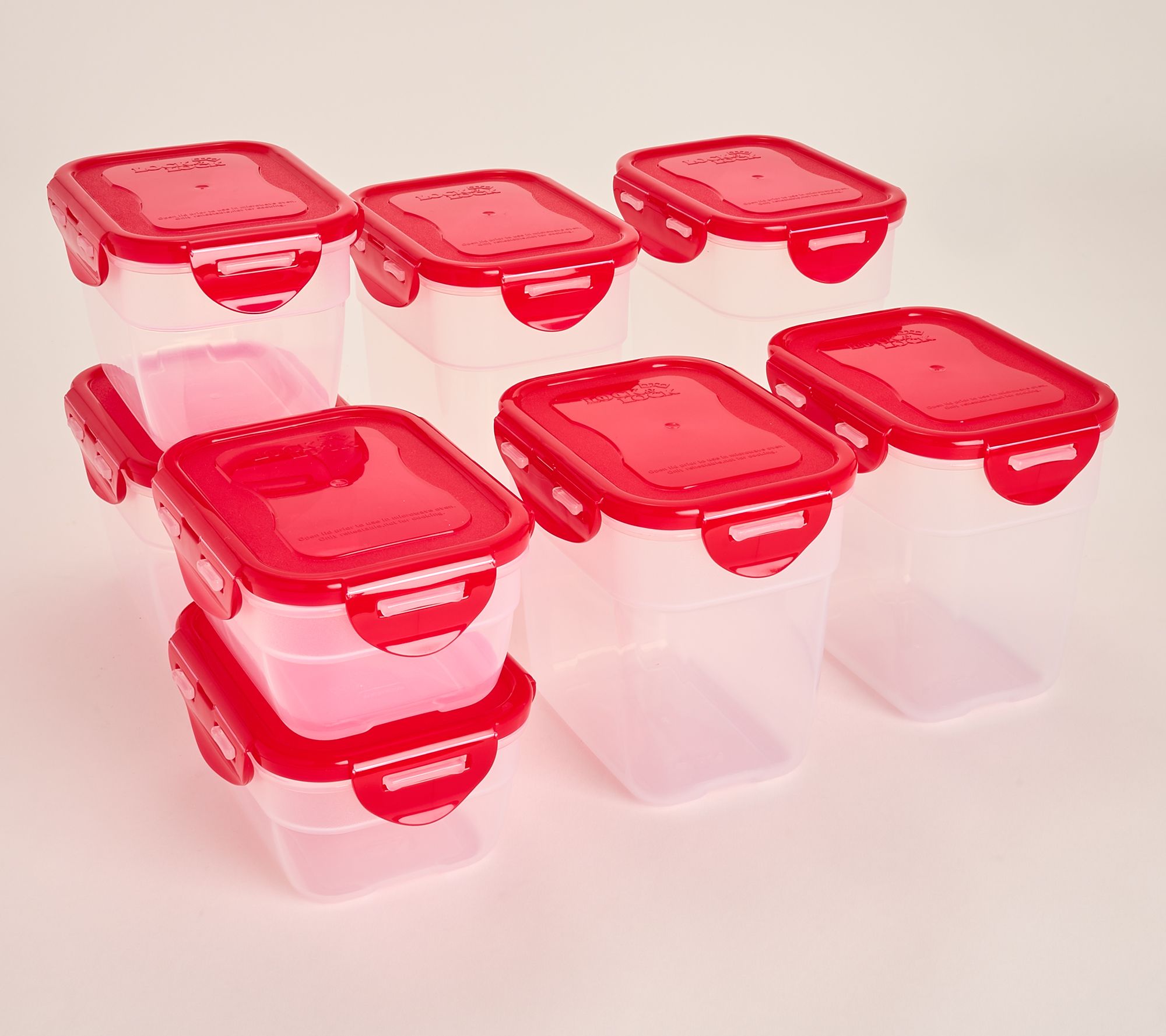 LocknLock 8-Piece Mini Nesting Rectangle Storage Set