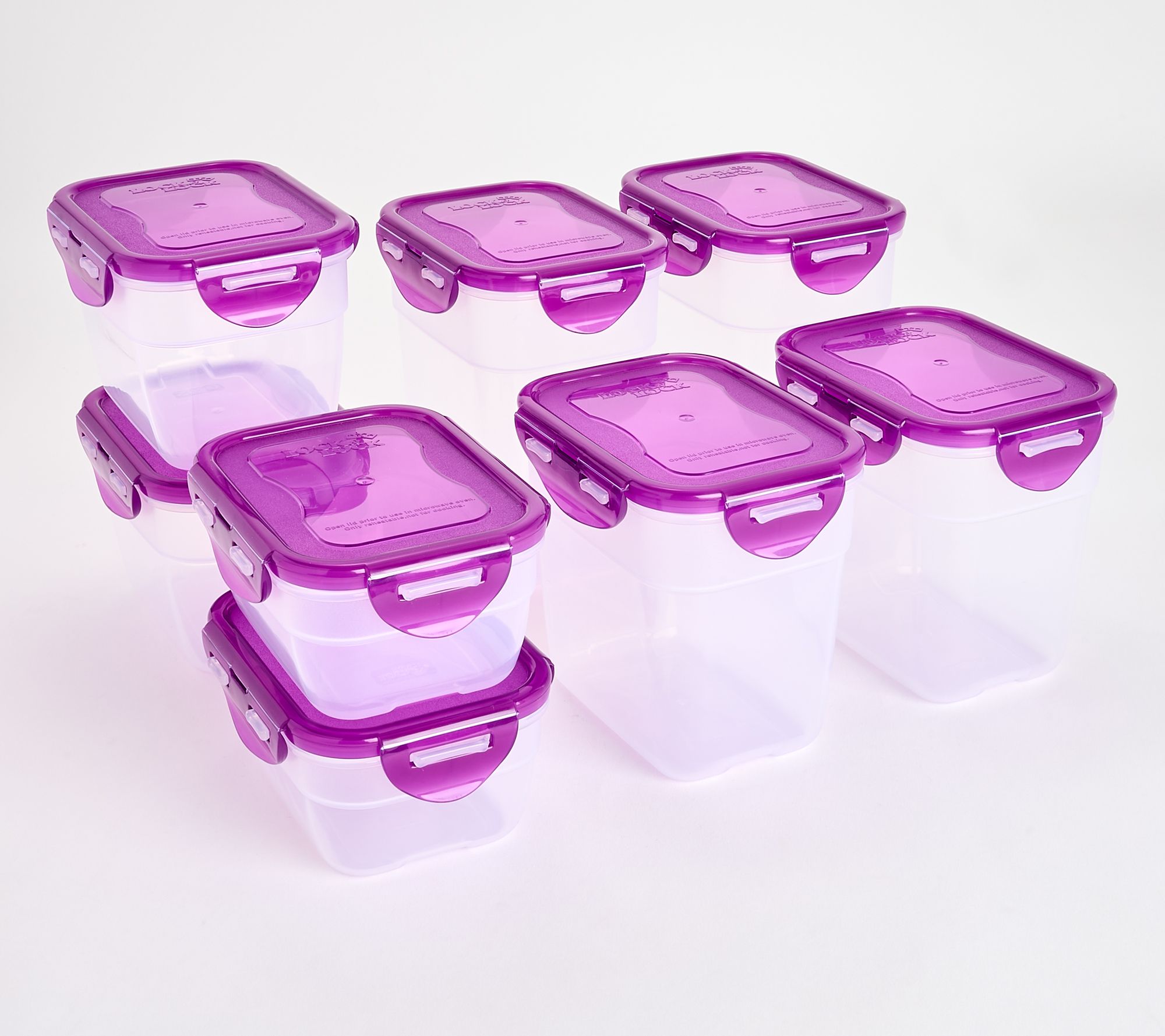 LocknLock 8-Piece Mini Nesting Rectangle Storage Set
