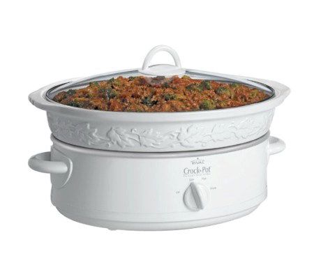 Rival SCE600-EF 6-Quart Crock-Pot Slow Cooker -White/White — QVC.com