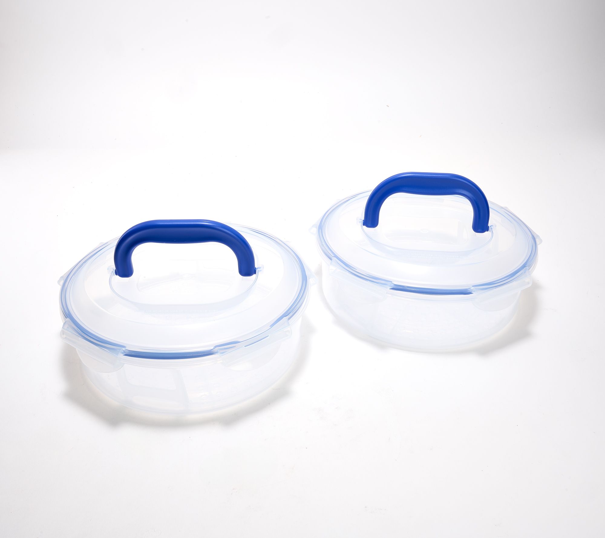 LocknLock Set of 2 Mini Pie Carriers w/ Handle Lids