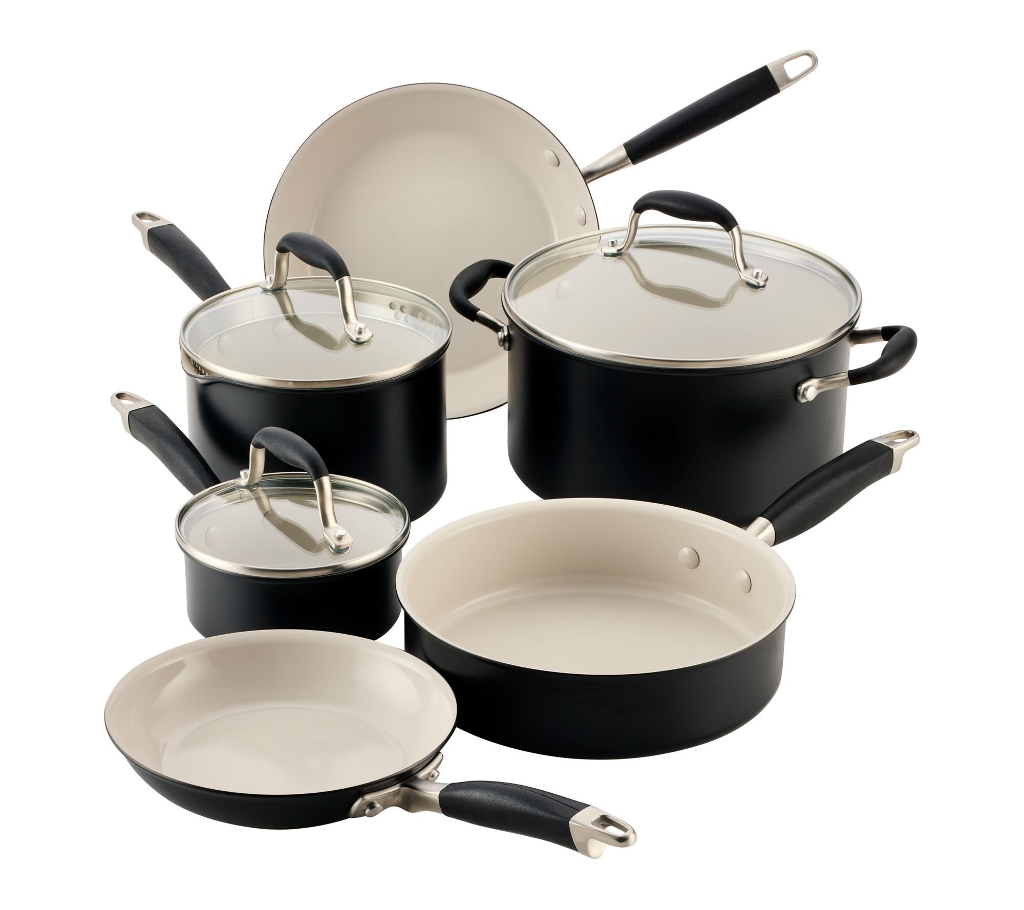 Anolon Advanced Ceramic 9 Pc. Nonstick CookwareSet, Black