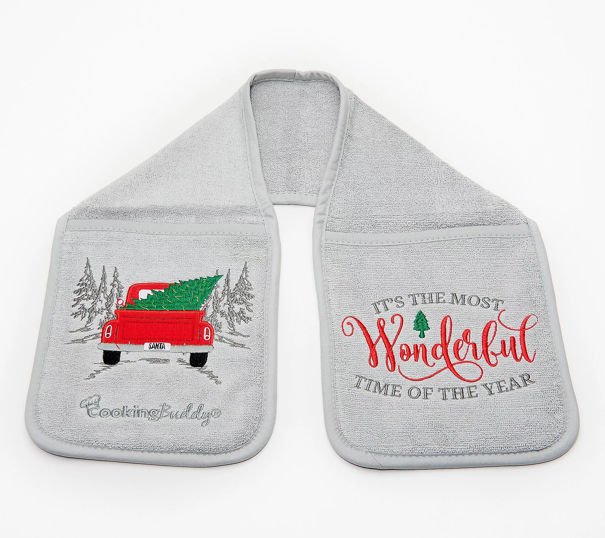 "As Is" Campanelli Cooking Buddy Embroid.Holiday Towel/PotHolder