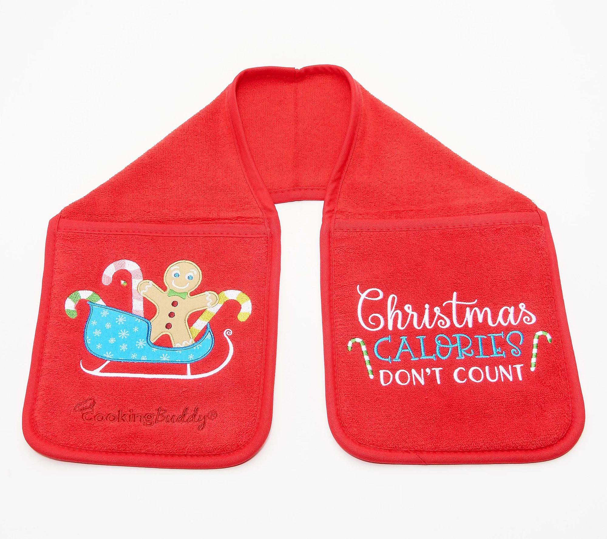 "As Is" Campanelli Cooking Buddy Embroid.Holiday Towel/PotHolder