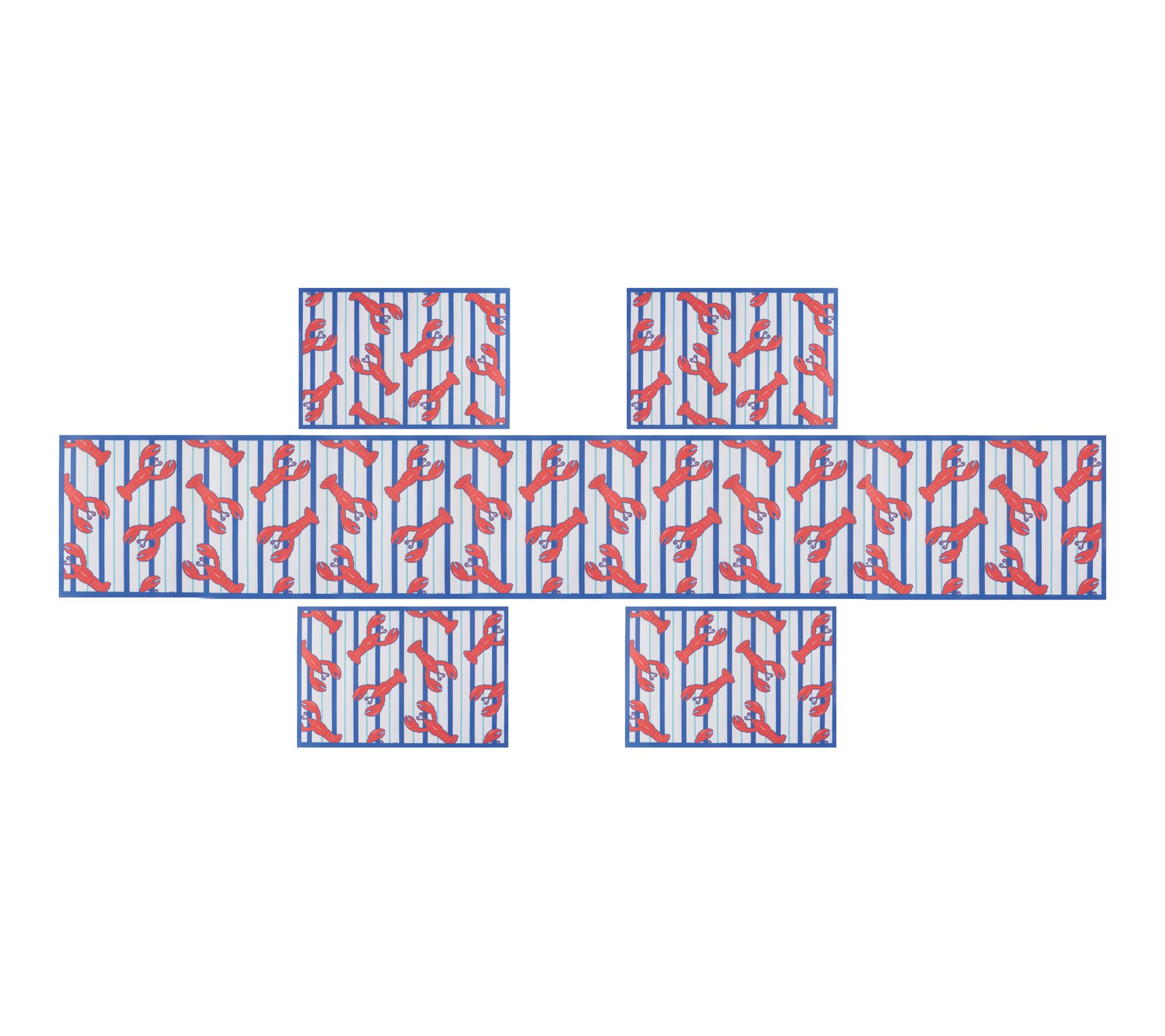 "As Is" Temp-tations 5-Piece Outdoor Placemats and Runner Set