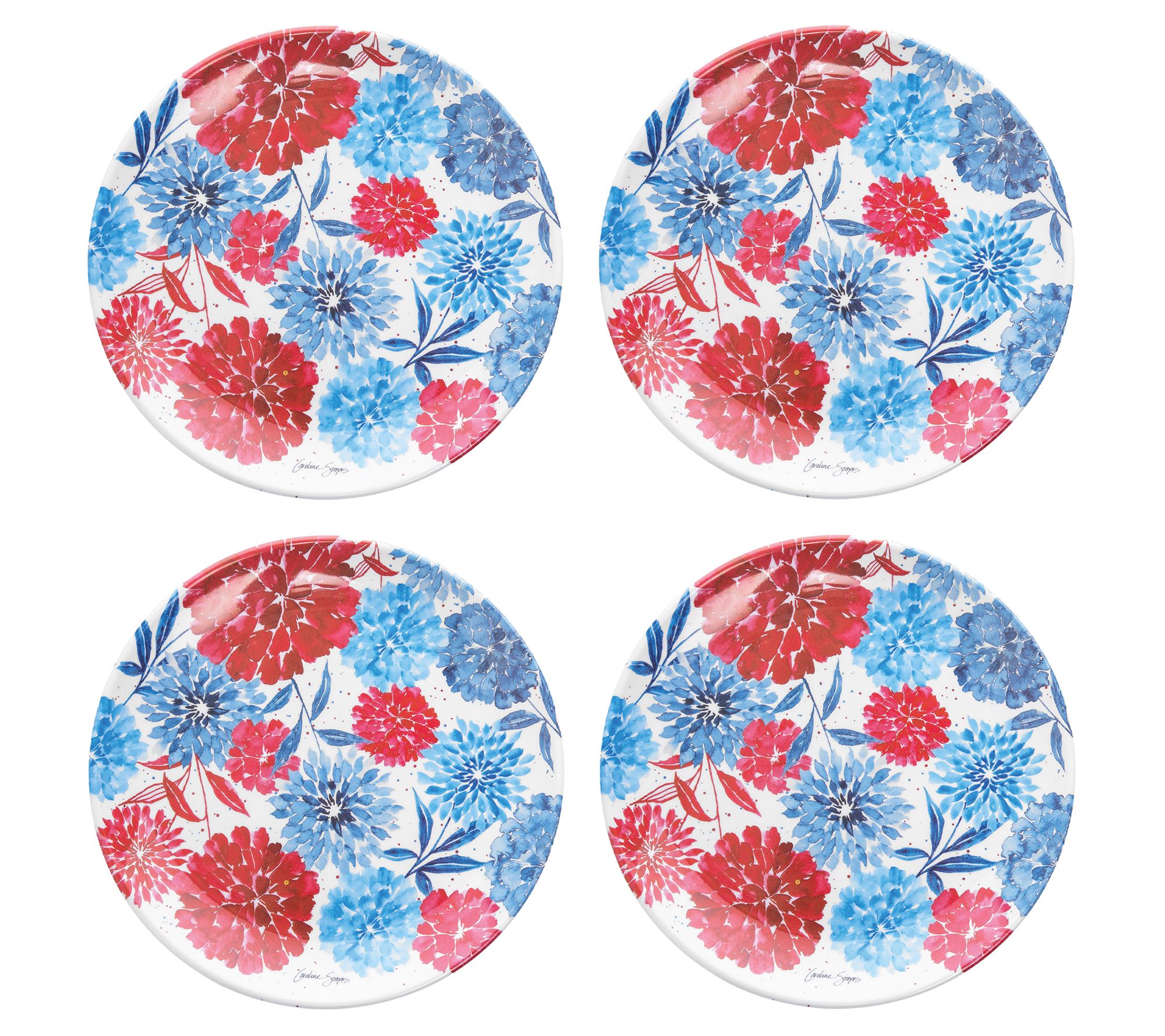 C&F Home Set of (4) 4th Of July Dessert Plates
