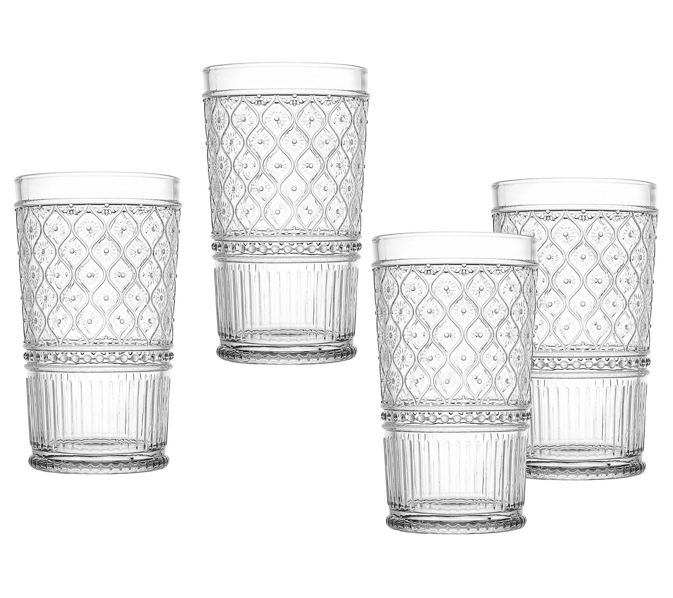 Godinger Set of 4 Claro Highball Glasses