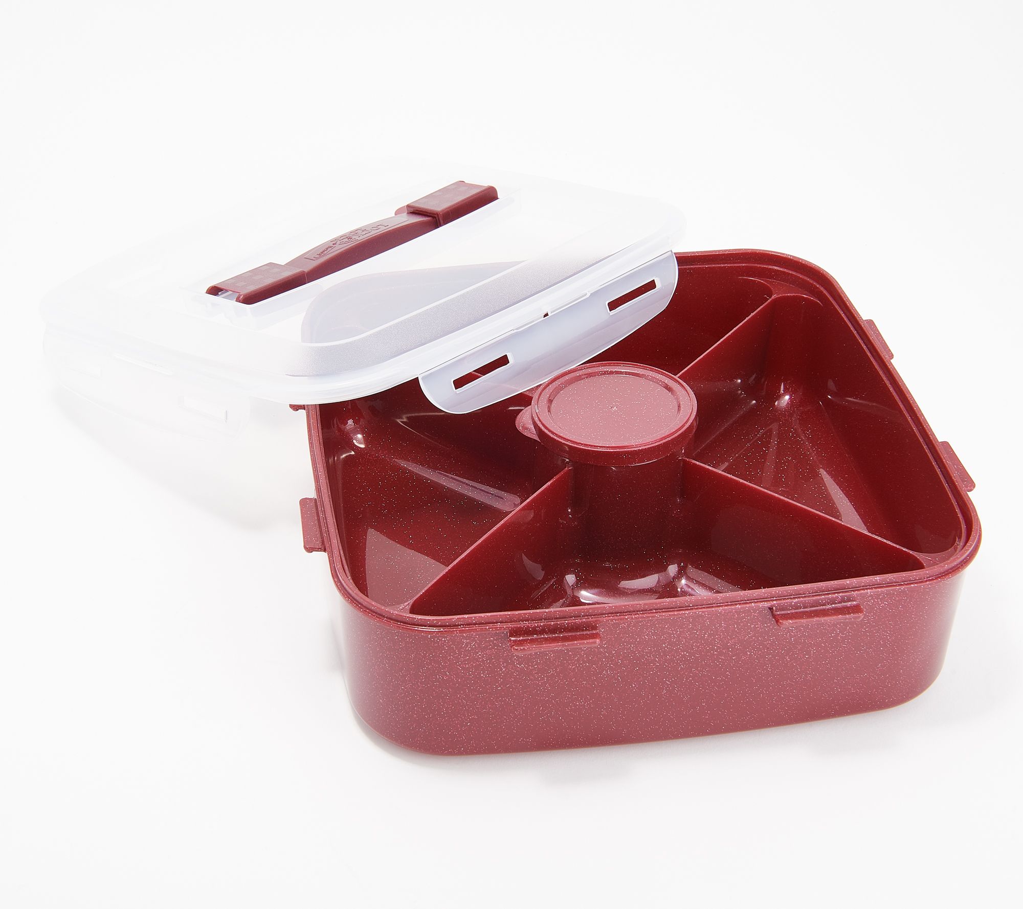 LocknLock Large Square Appetizer Tray w/ Colored Body & Handle Lid