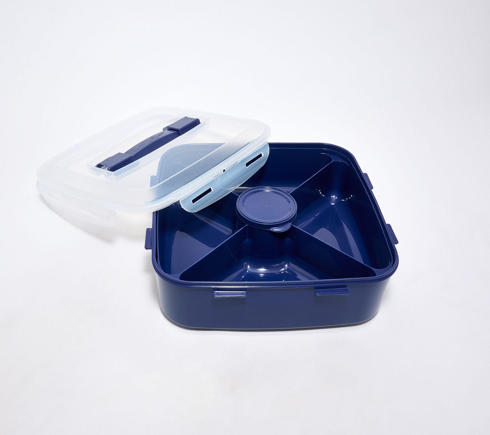 LocknLock Large Square Appetizer Tray w/ Colored Body & Handle Lid