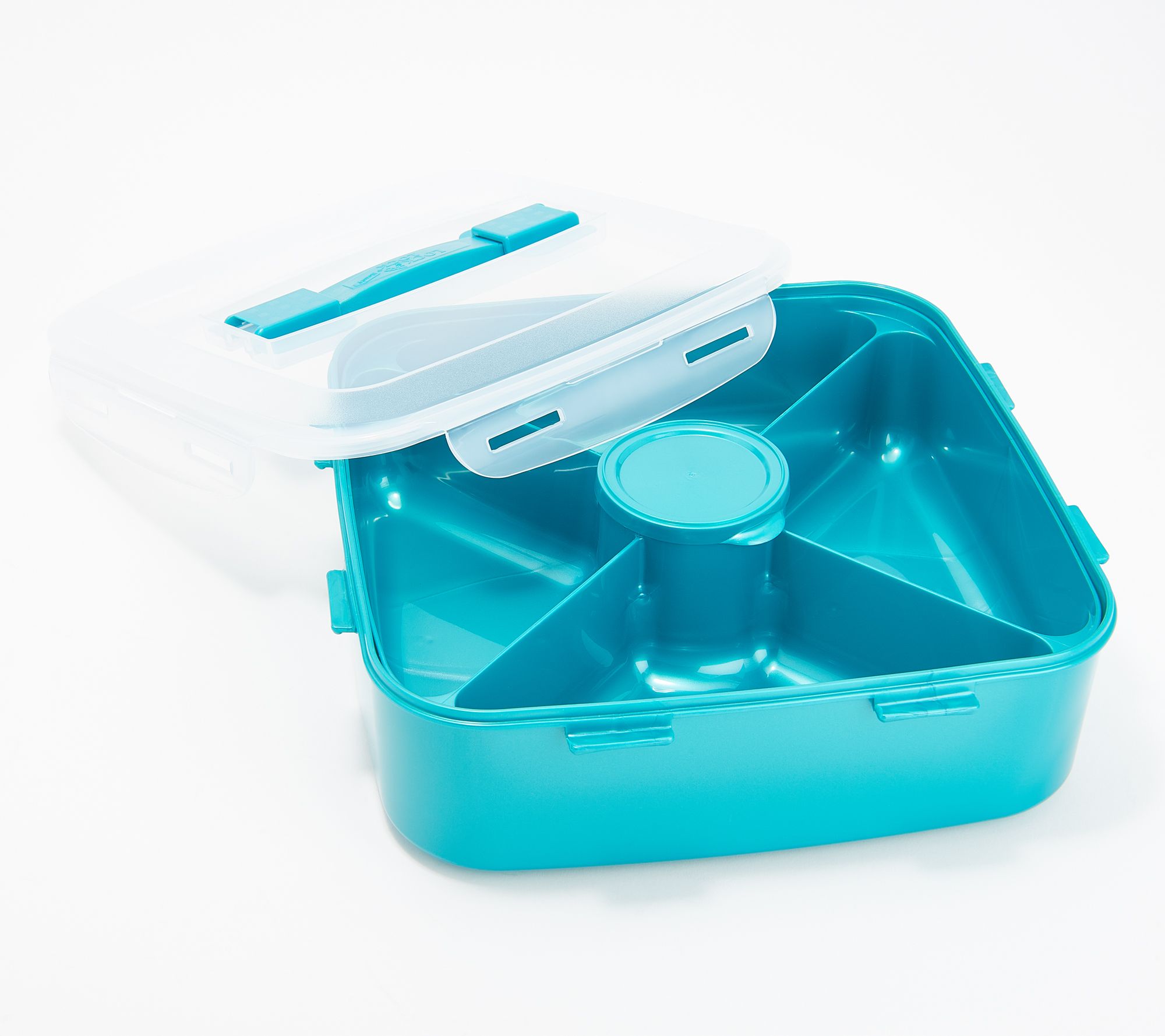 LocknLock Large Square Appetizer Tray w/ Colored Body & Handle Lid