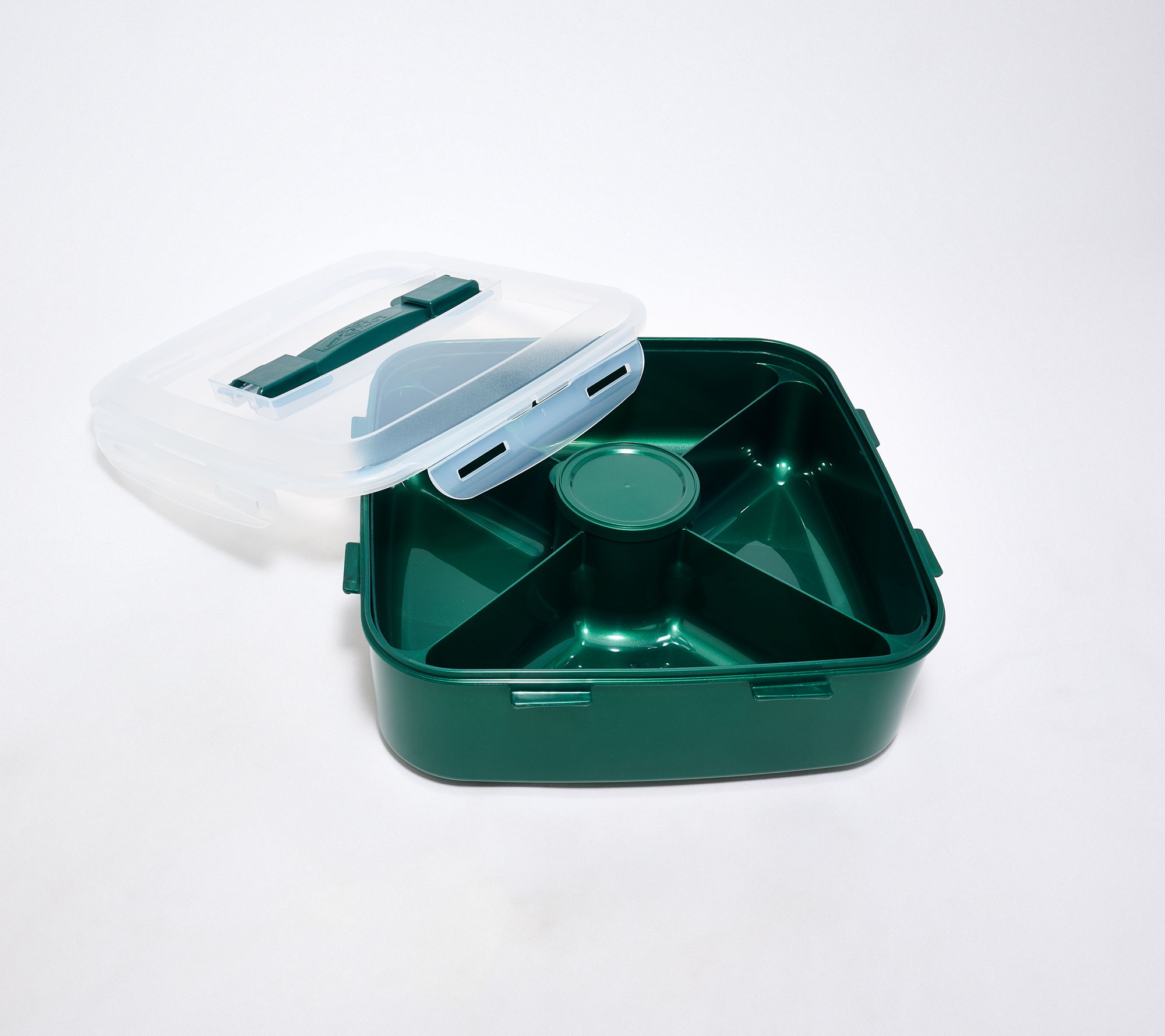 LocknLock Large Square Appetizer Tray w/ Colored Body & Handle Lid