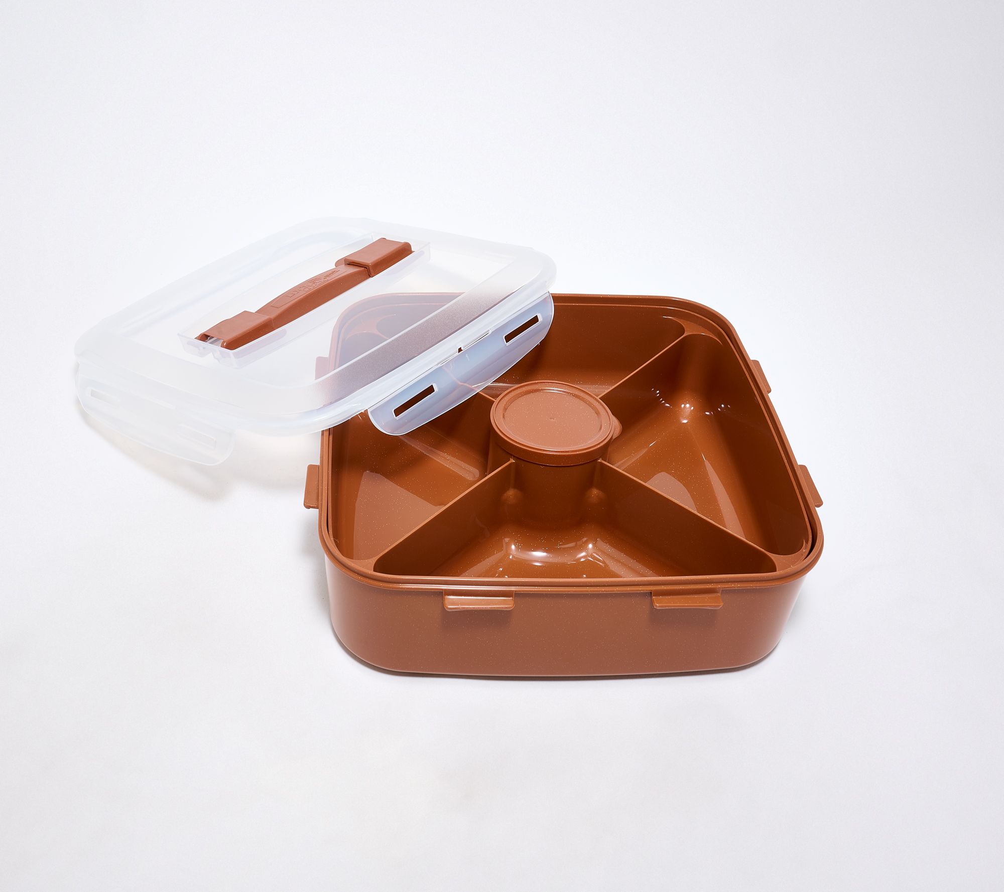 LocknLock Large Square Appetizer Tray w/ Colored Body & Handle Lid