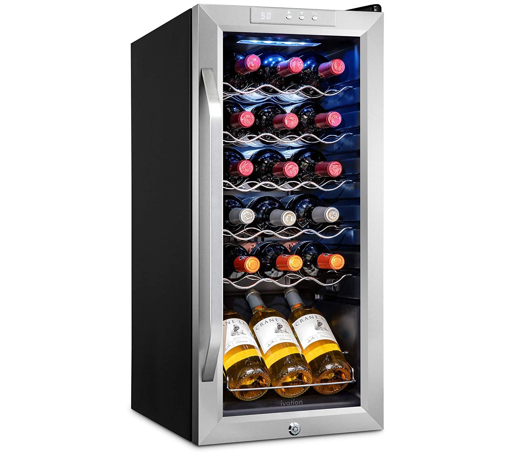 Ivation 18-Bottle Freestanding Wine Refrigerato