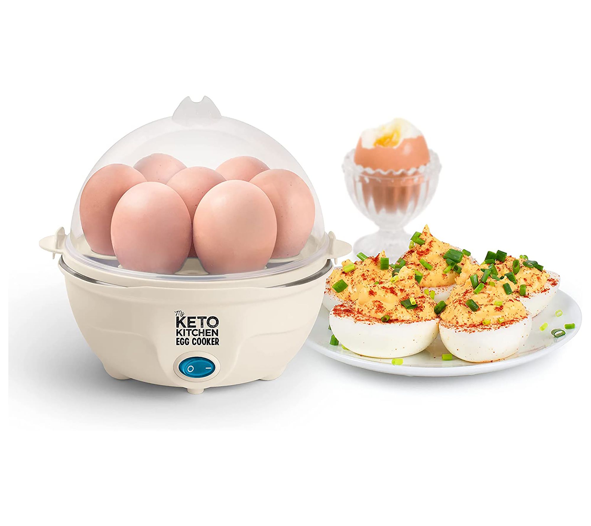 Brentwood TS 1045BK Electric 7 Egg Cooker with Auto Shut Off Black