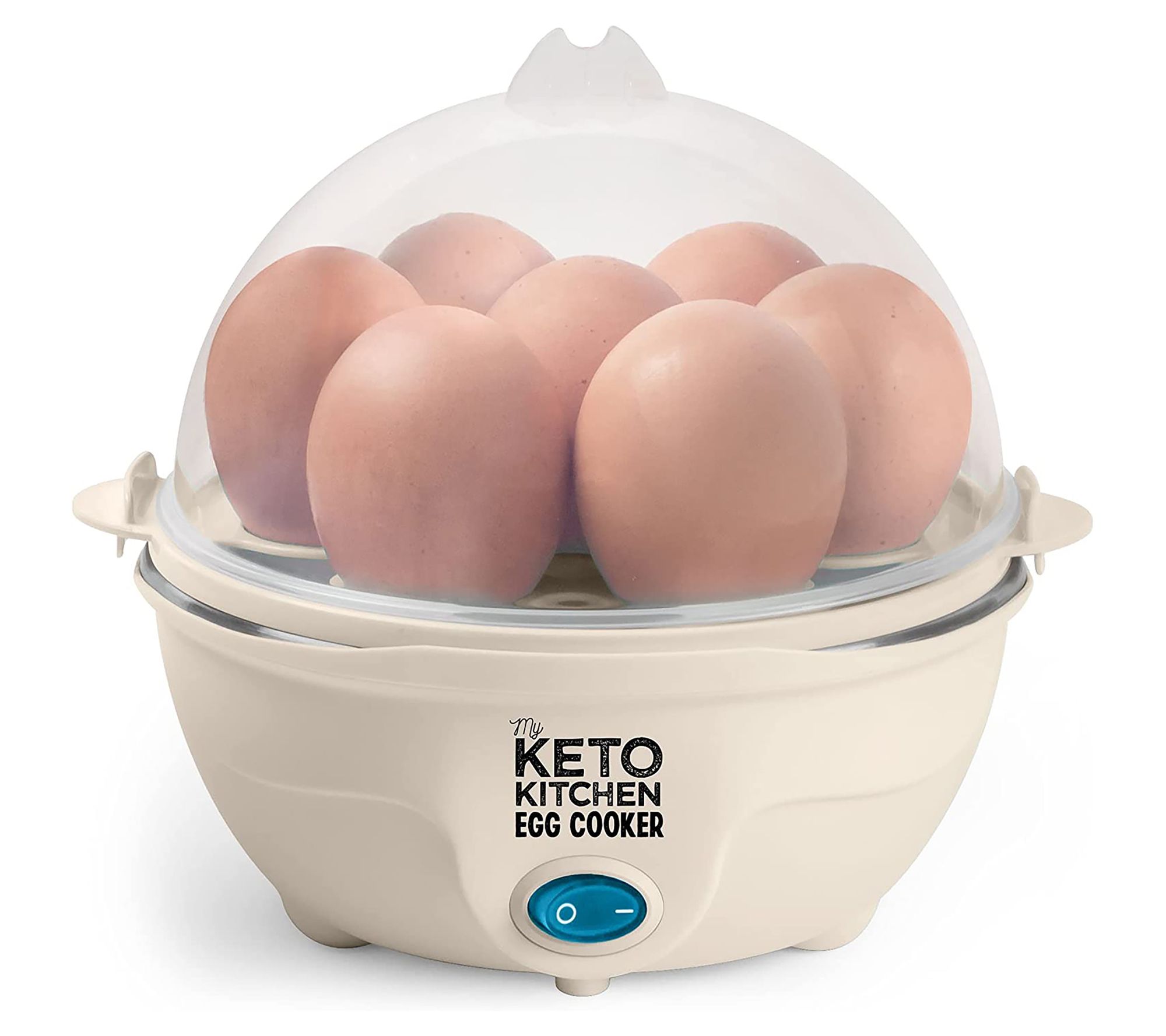 Brentwood 7-Egg Blue Electric Egg Cooker with Auto Shutoff TS