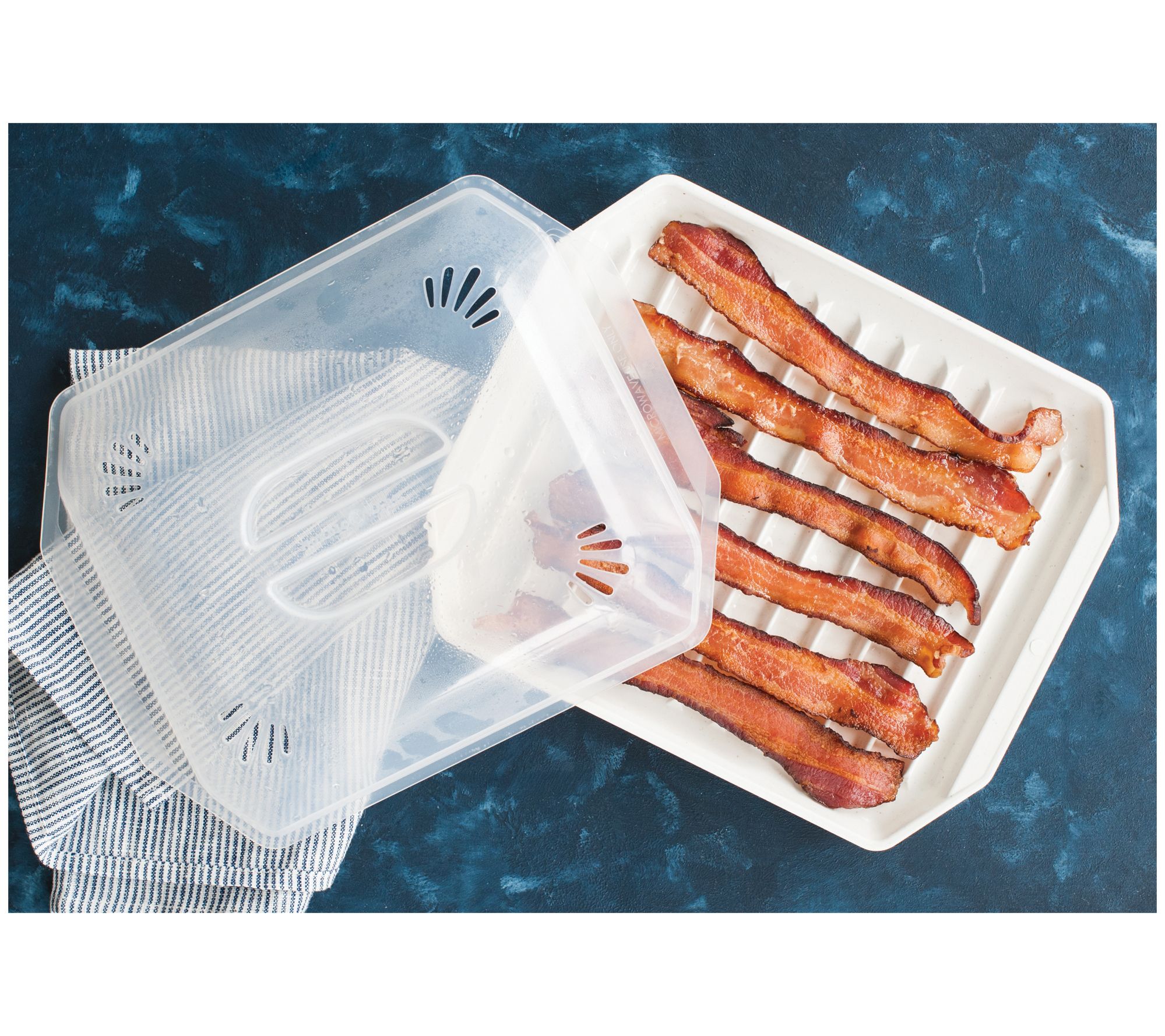 Nordic Ware Up & Away-Easy Stow Microwave Cover, 11-Inch, Clear
