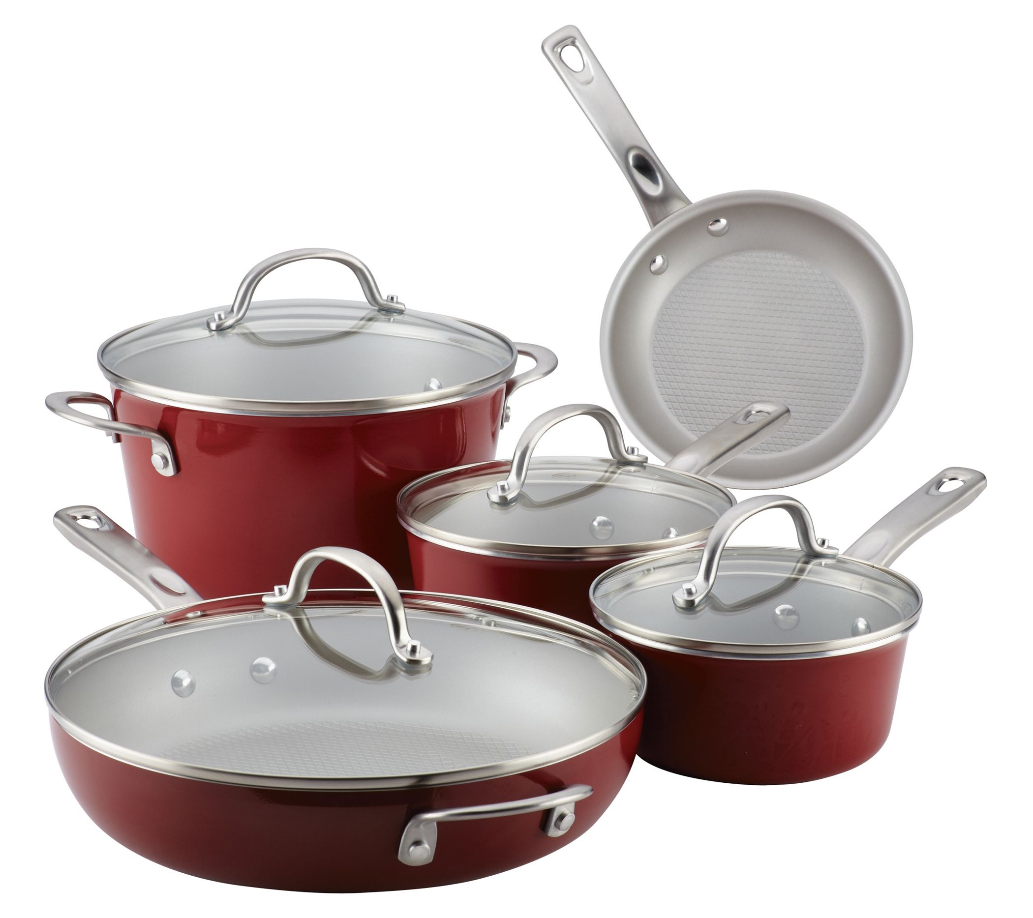 Ayesha Curry Home Collection Nonstick Pots andPans 9pc Set