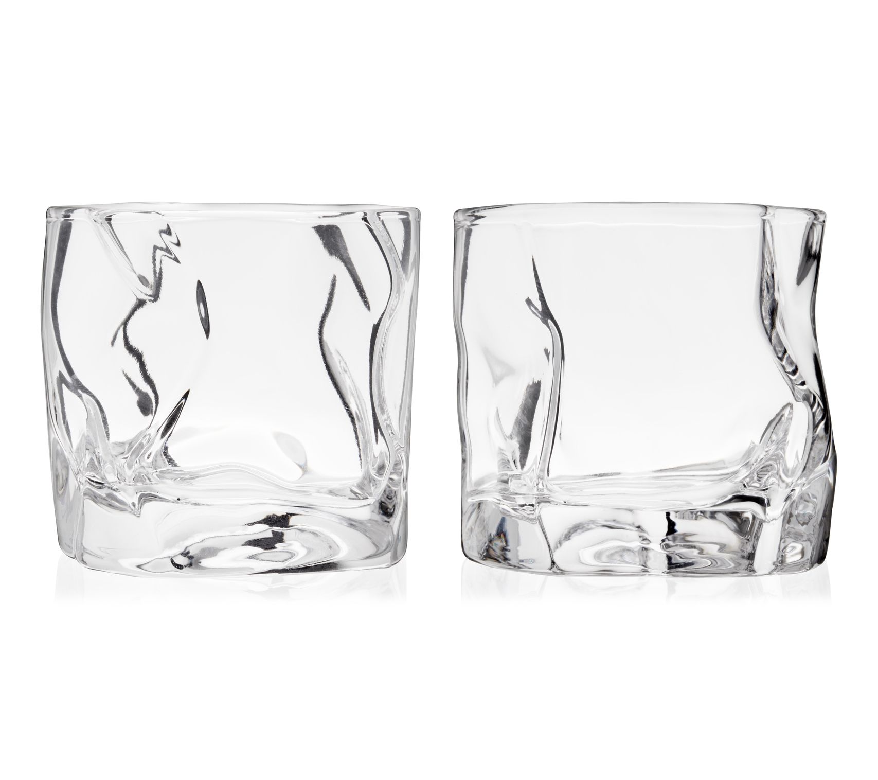 Viski Crystal Molten Tumblers Set of 2