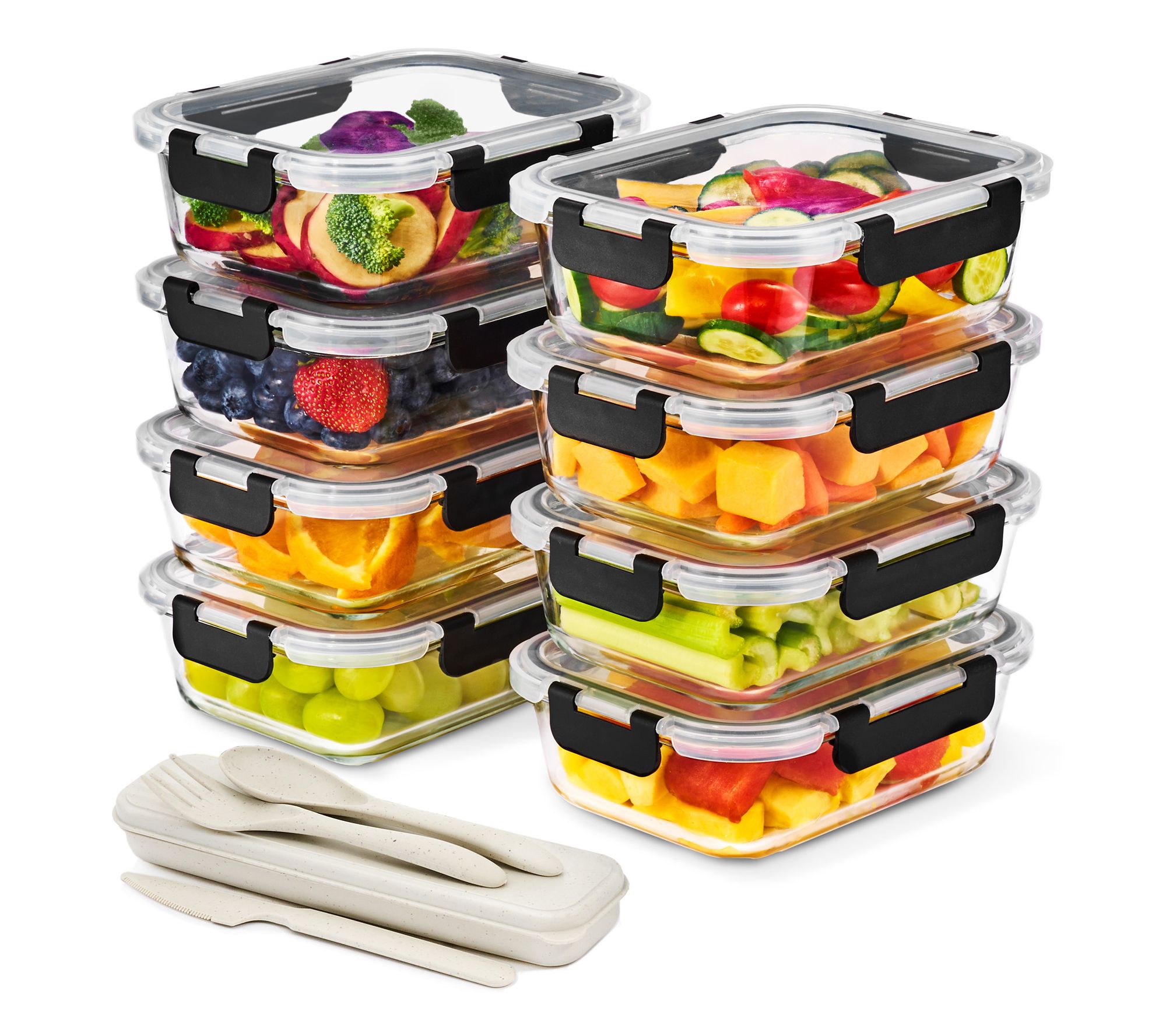 Sorbus Airtight Glass Meal Prep Containers withLids 8-Pack