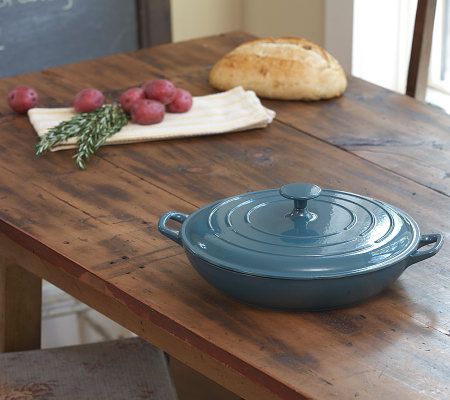Technique Enameled Cast Iron 12 Everyday Pan with Lid 