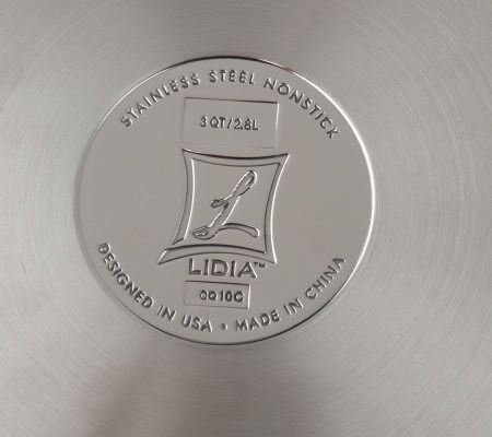 LidiaBastianich Stainless Steel Nonstick 3 qt. Covered Saute Pan