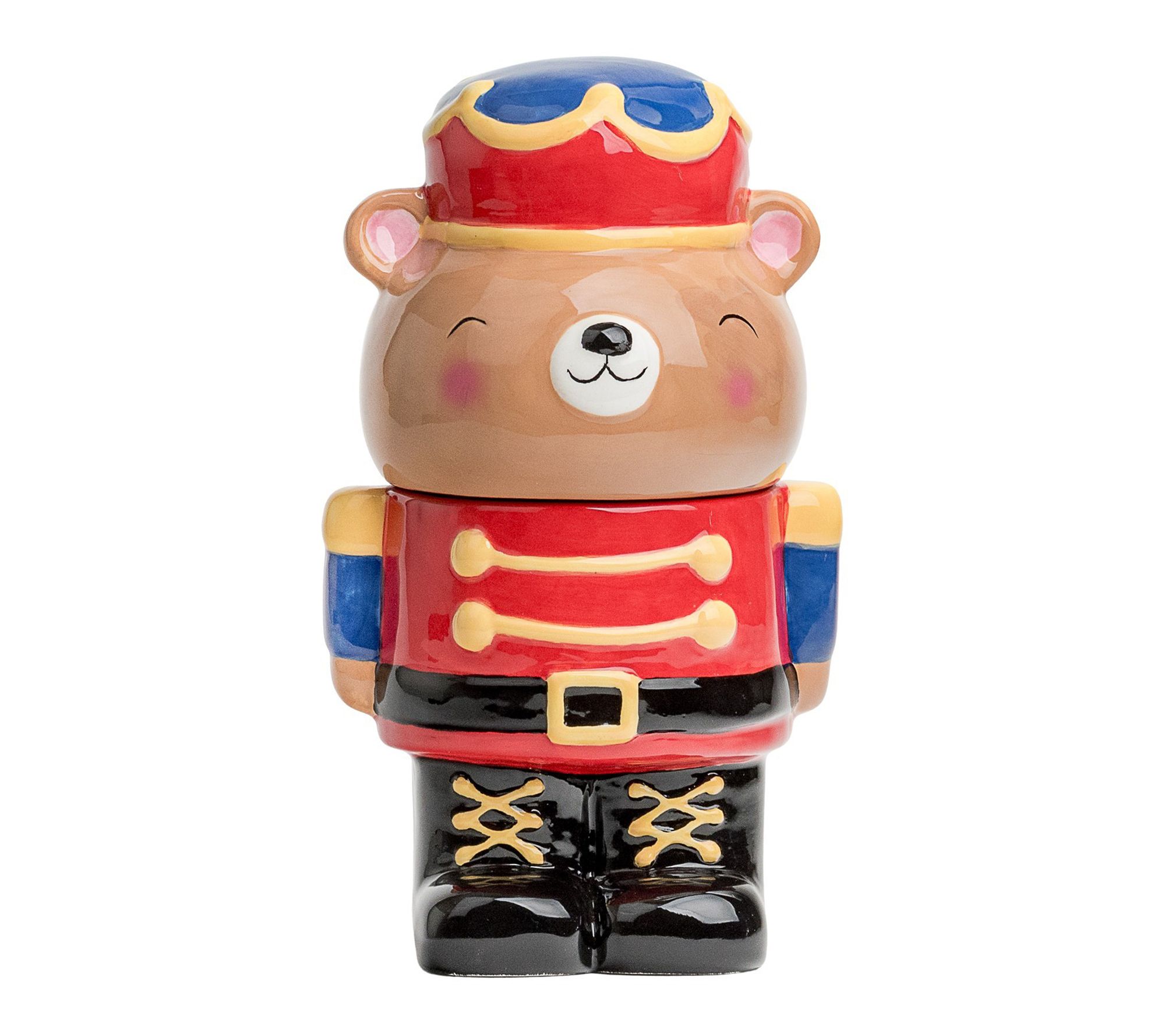 10 Strawberry Street Teddy Nutcracker Canister