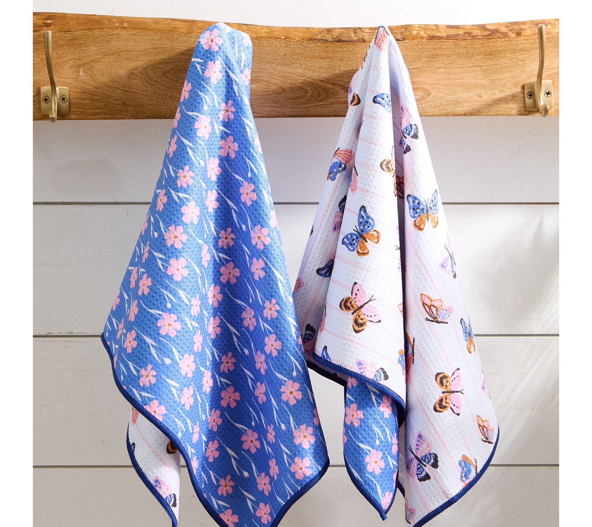 Design Imports Printed Microfiber Kitchen Towels Set of 2