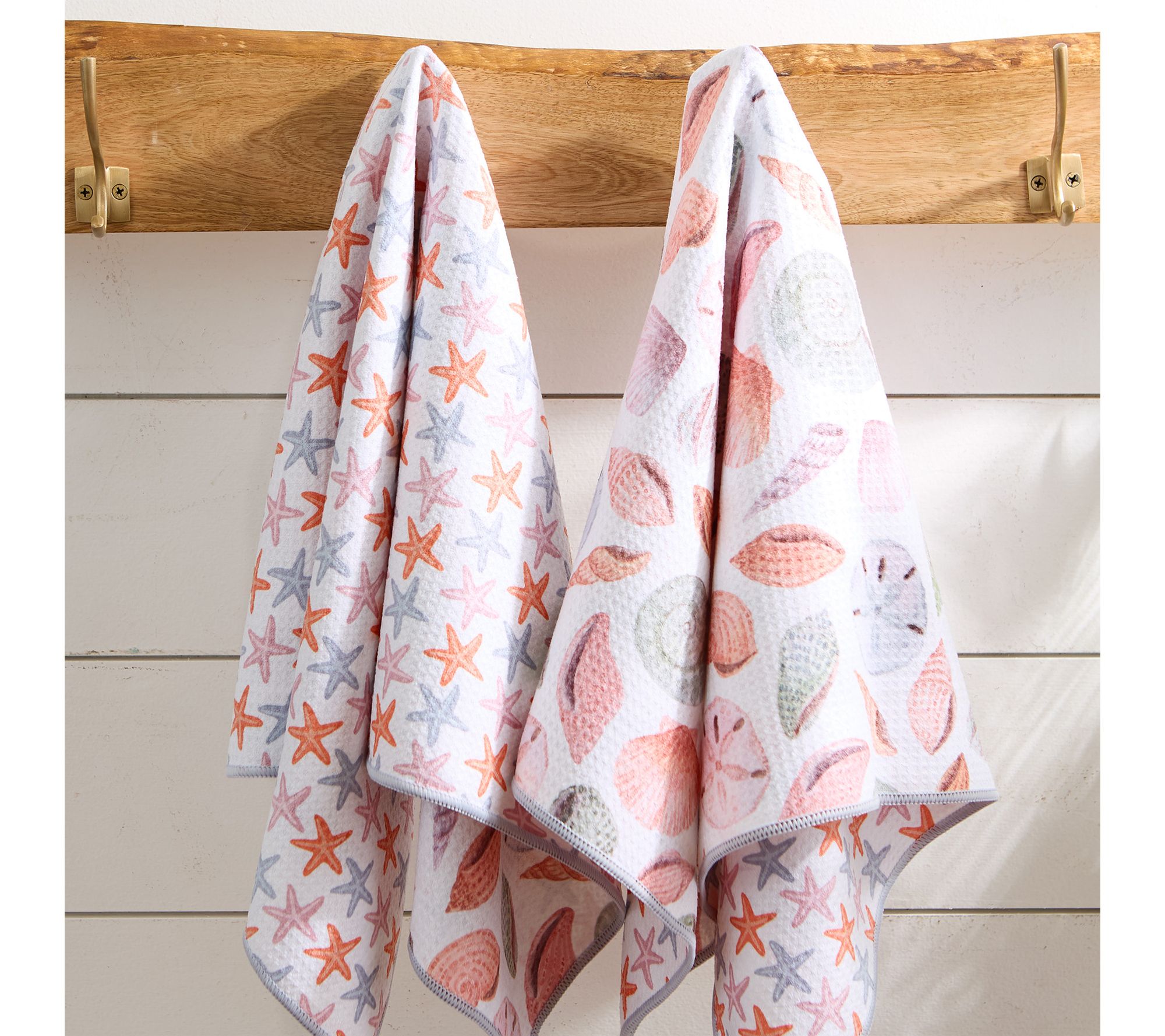 Design Imports Printed Microfiber Kitchen Towels Set of 2