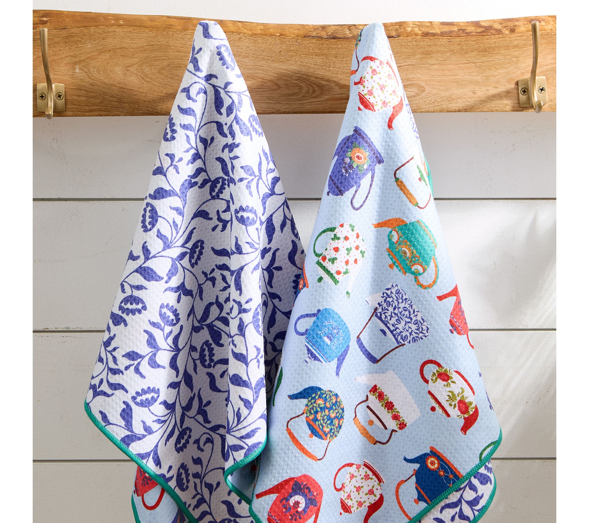 Design Imports Printed Microfiber Kitchen Towels Set of 2