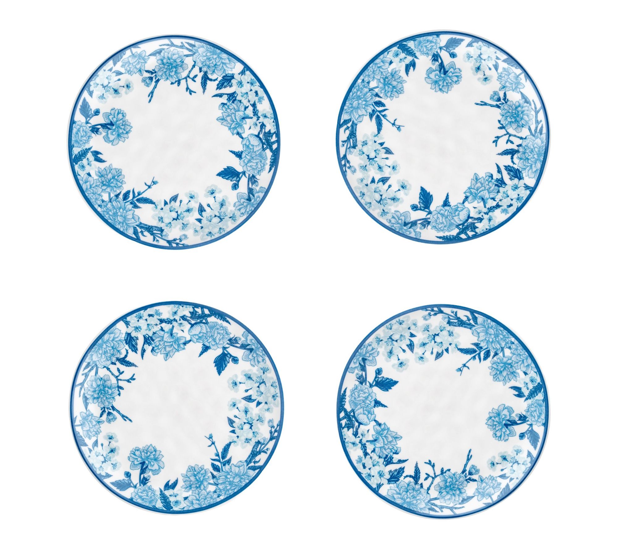 10 Strawberry Street Set of 4 Bella Appetizer Plates