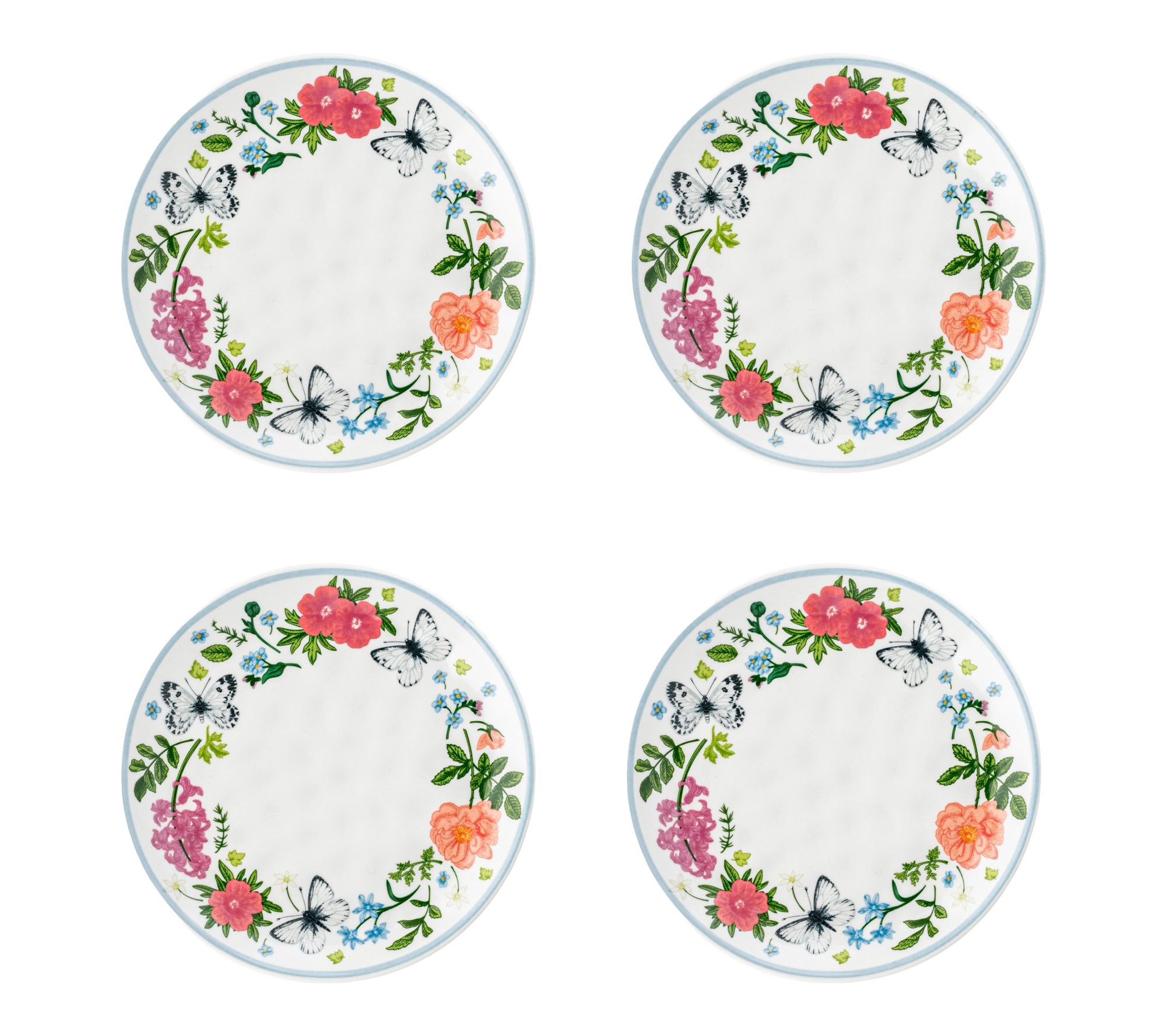 10 Strawberry Street Set of 4 Bella Appetizer Plates