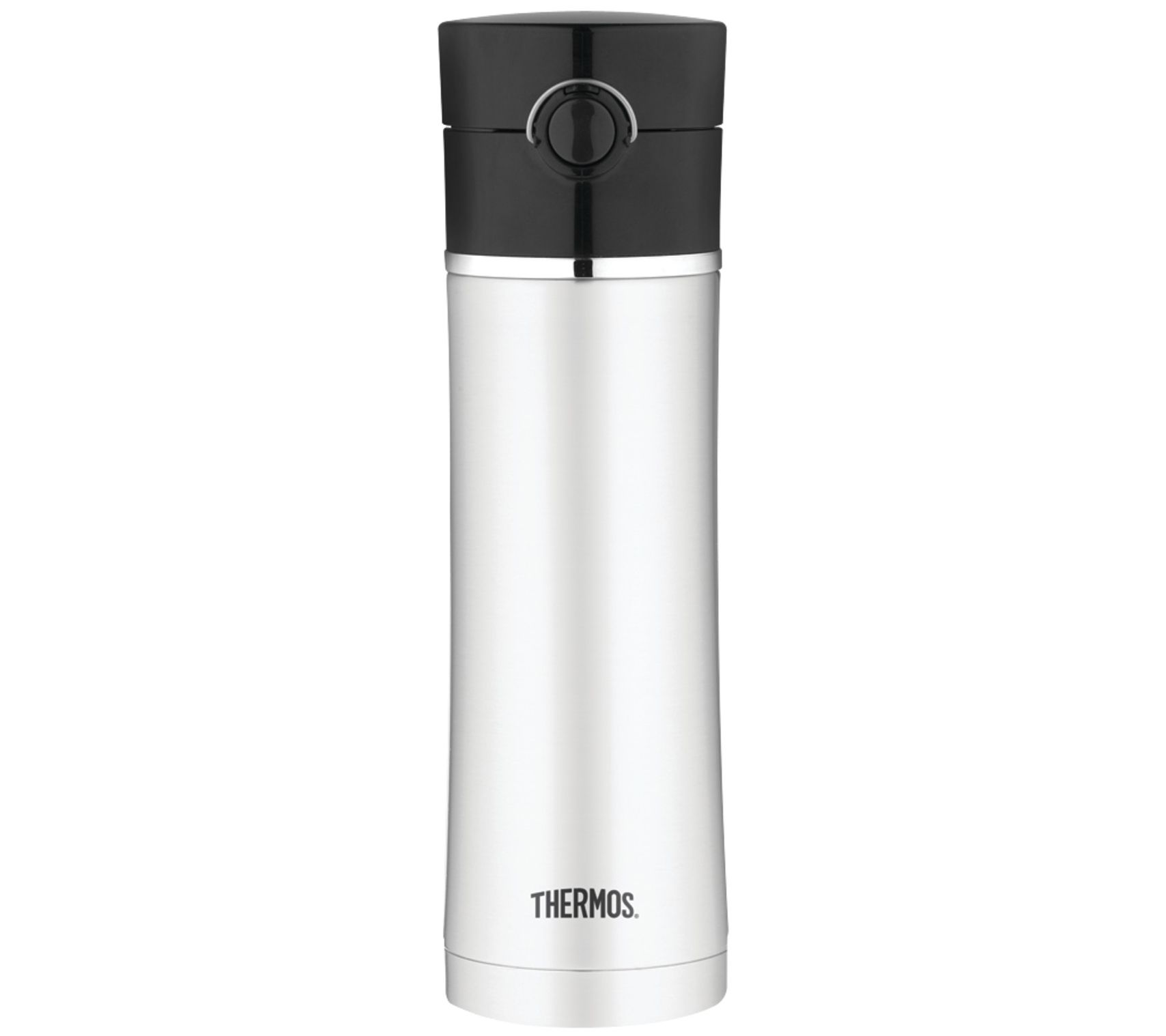 Thermos 16 Oz Sipp Vacuum Insulated Stainless Steel Drink Bottle in Steel  Black