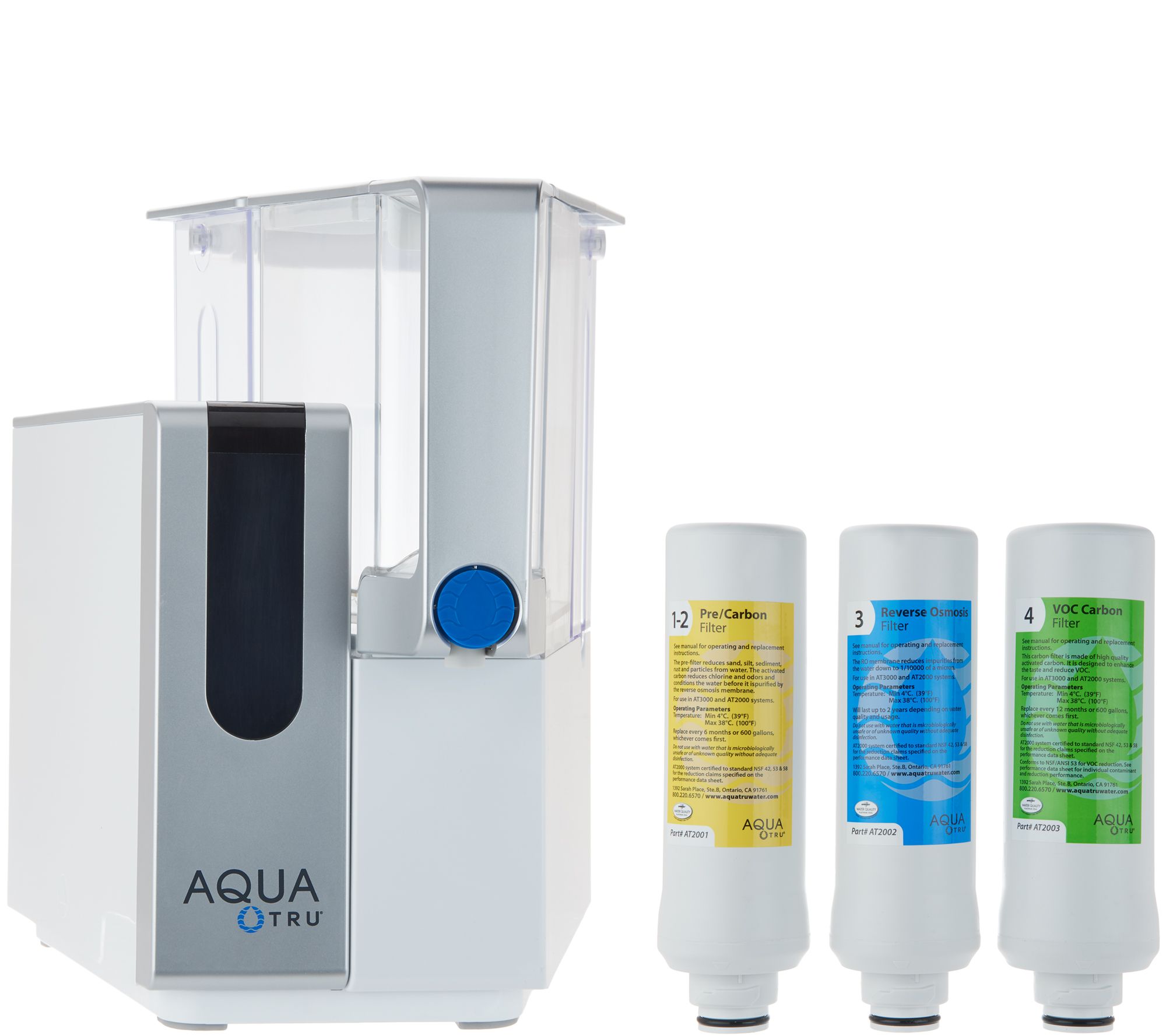 AquaTru Carafe – Small sized countertop reverse osmosis water filter –  AquaTru Water