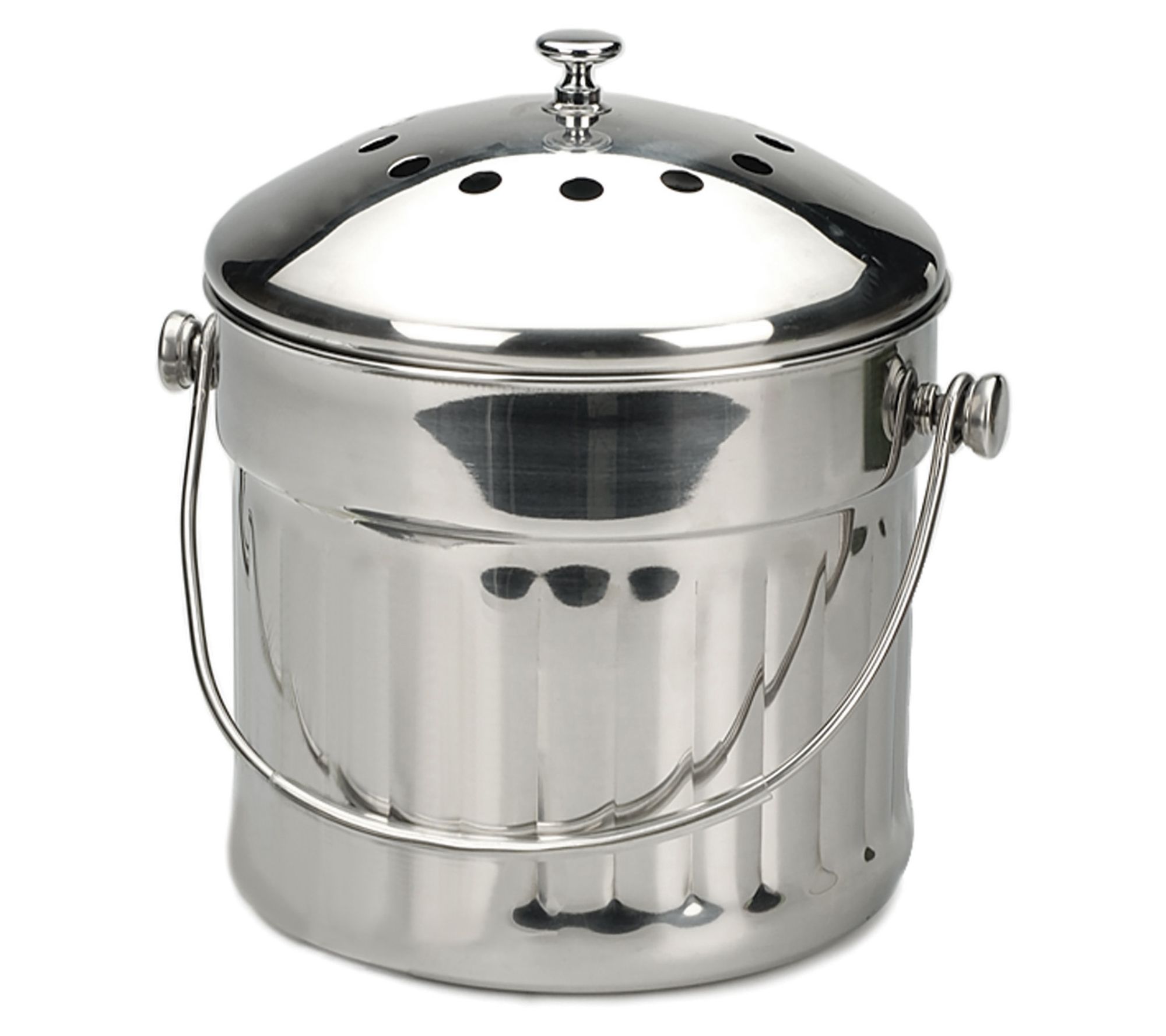 RSVP 1.5-Gallon Stainless Steel Compost Pail