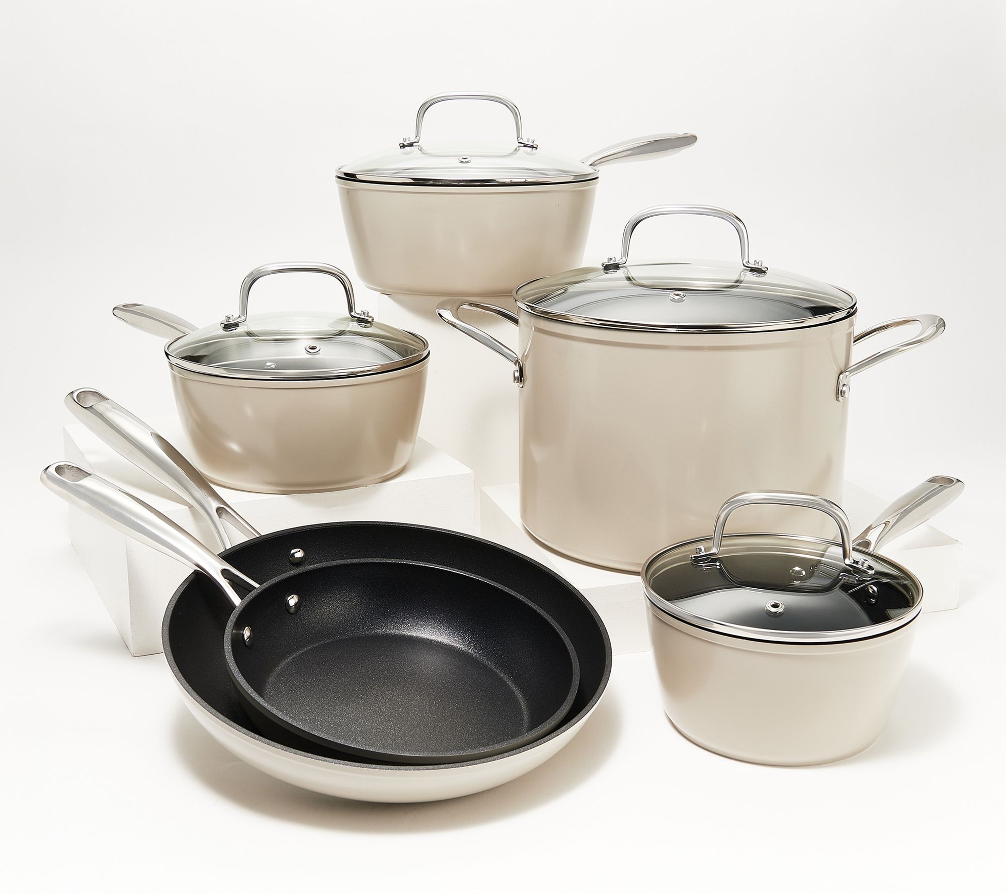 Cook's Essentials Forged Aluminum 10-Piece Cookware Set 