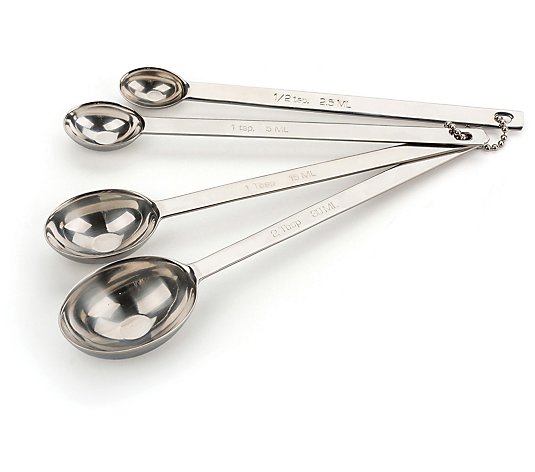 RSVP Set of 4 Long Handle Measuring Spoons