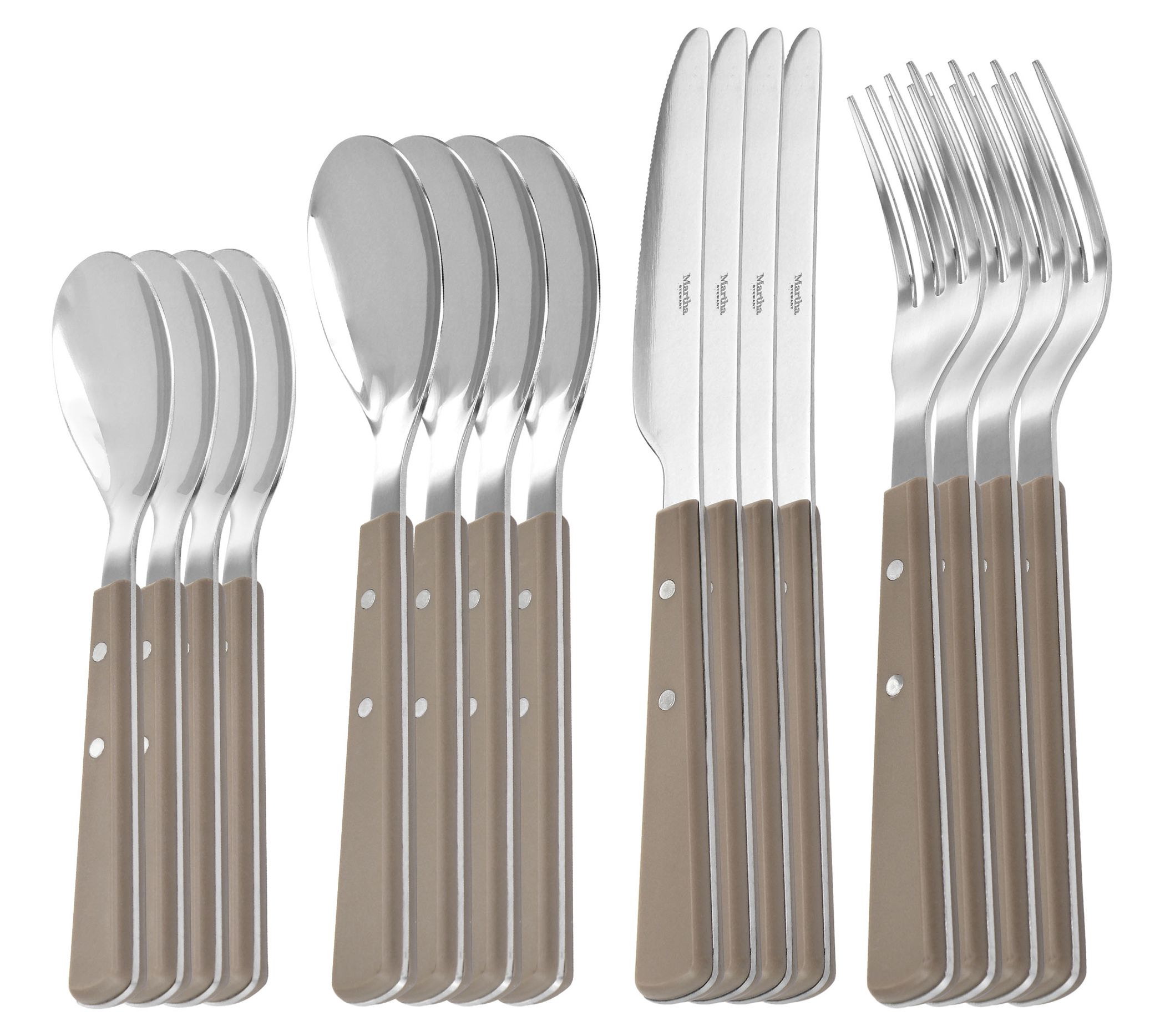 Martha Stewart Collection Stainless Steel Black Cutlery Set Wood
