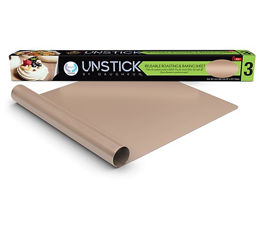 Unstick Set of 2 Reusable Roasting & Baking Sheets