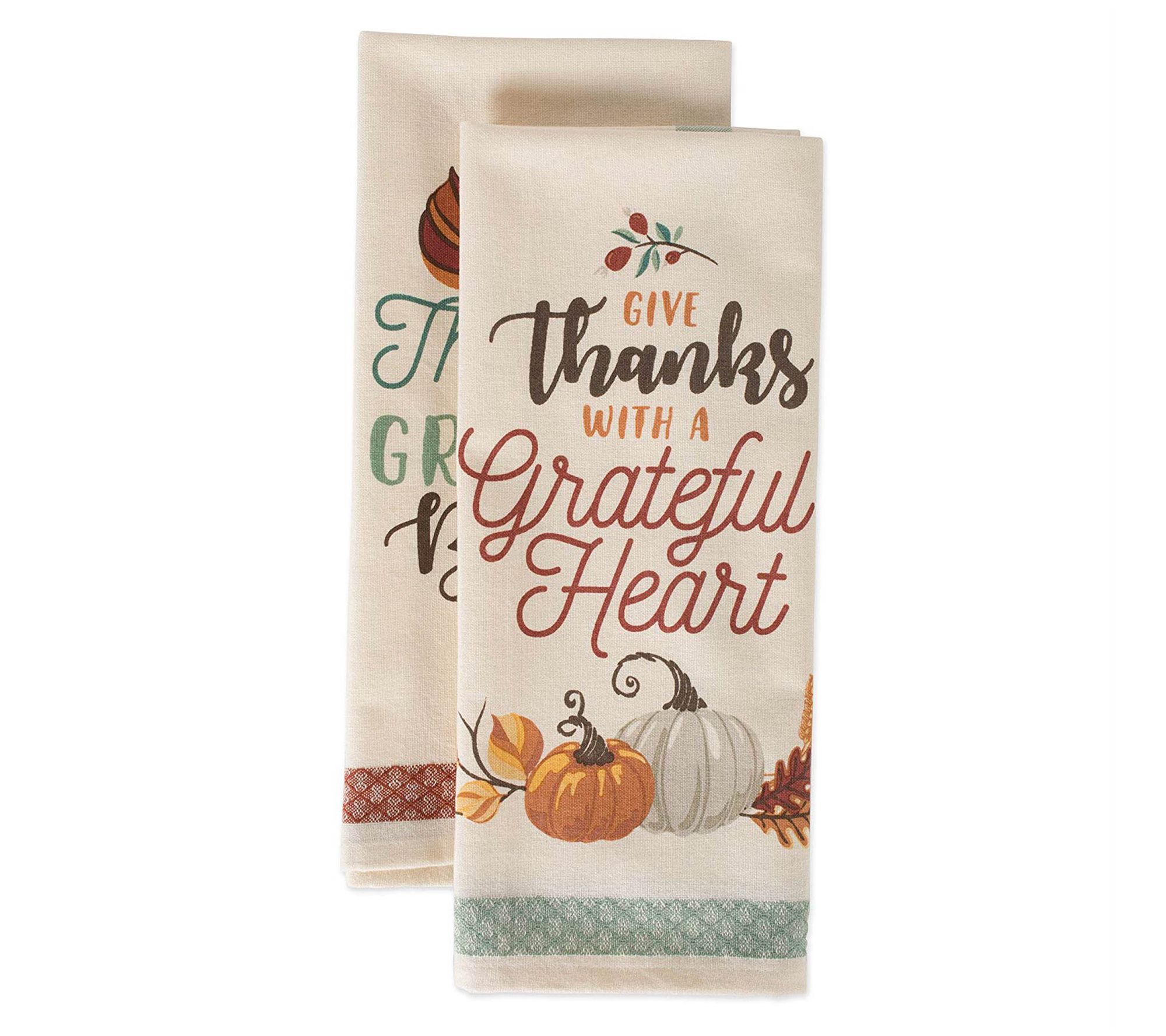 Design Imports Grateful Fall Printed Kitchen Towels