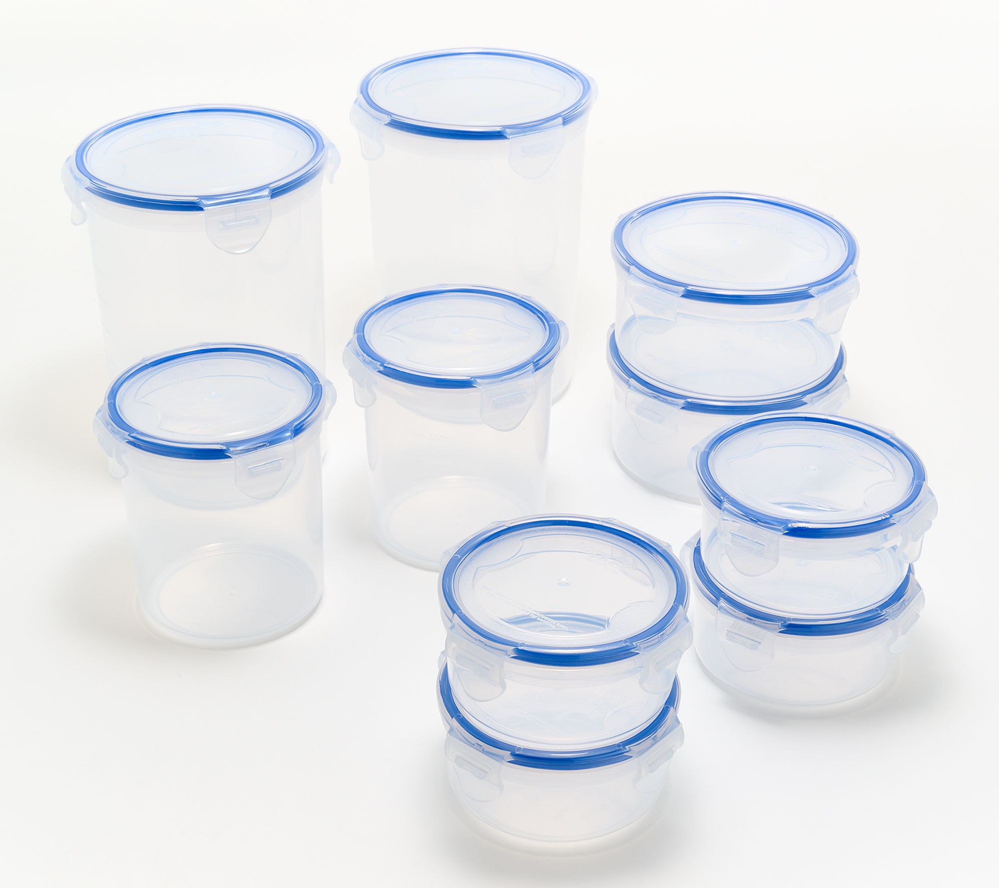 LocknLock 10-Piece Round Colored Body Canister Storage Set