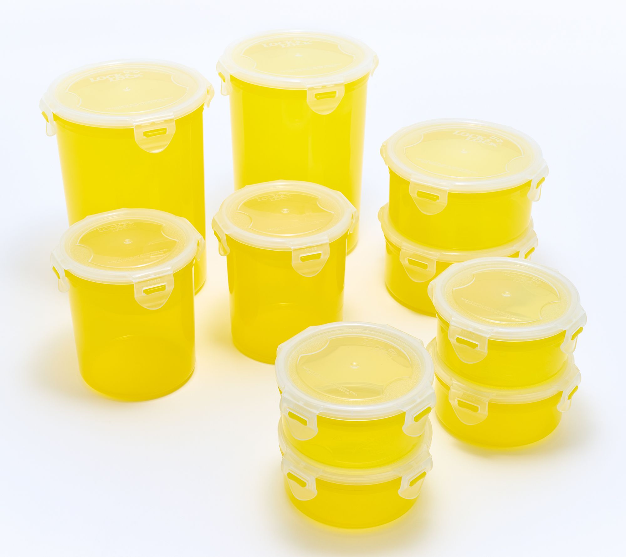 LocknLock 10-Piece Round Colored Body Canister Storage Set