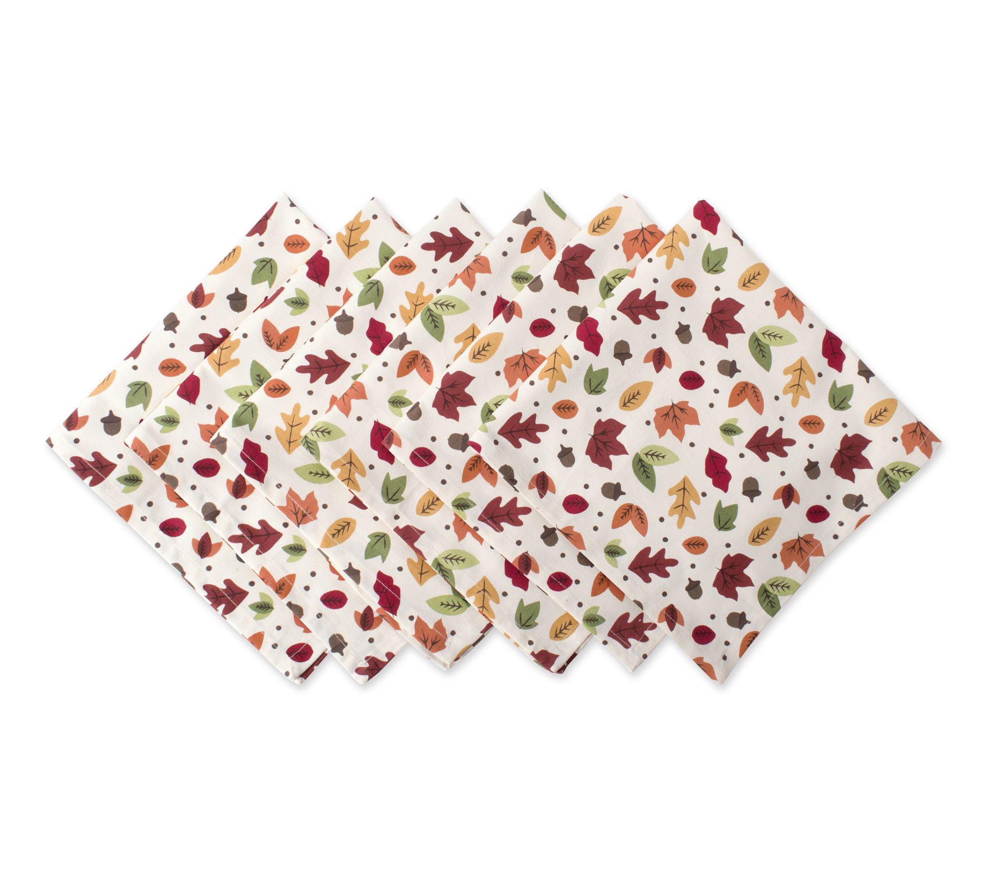 Design Imports Set of 6 Scattered Leaves PrintNapkins